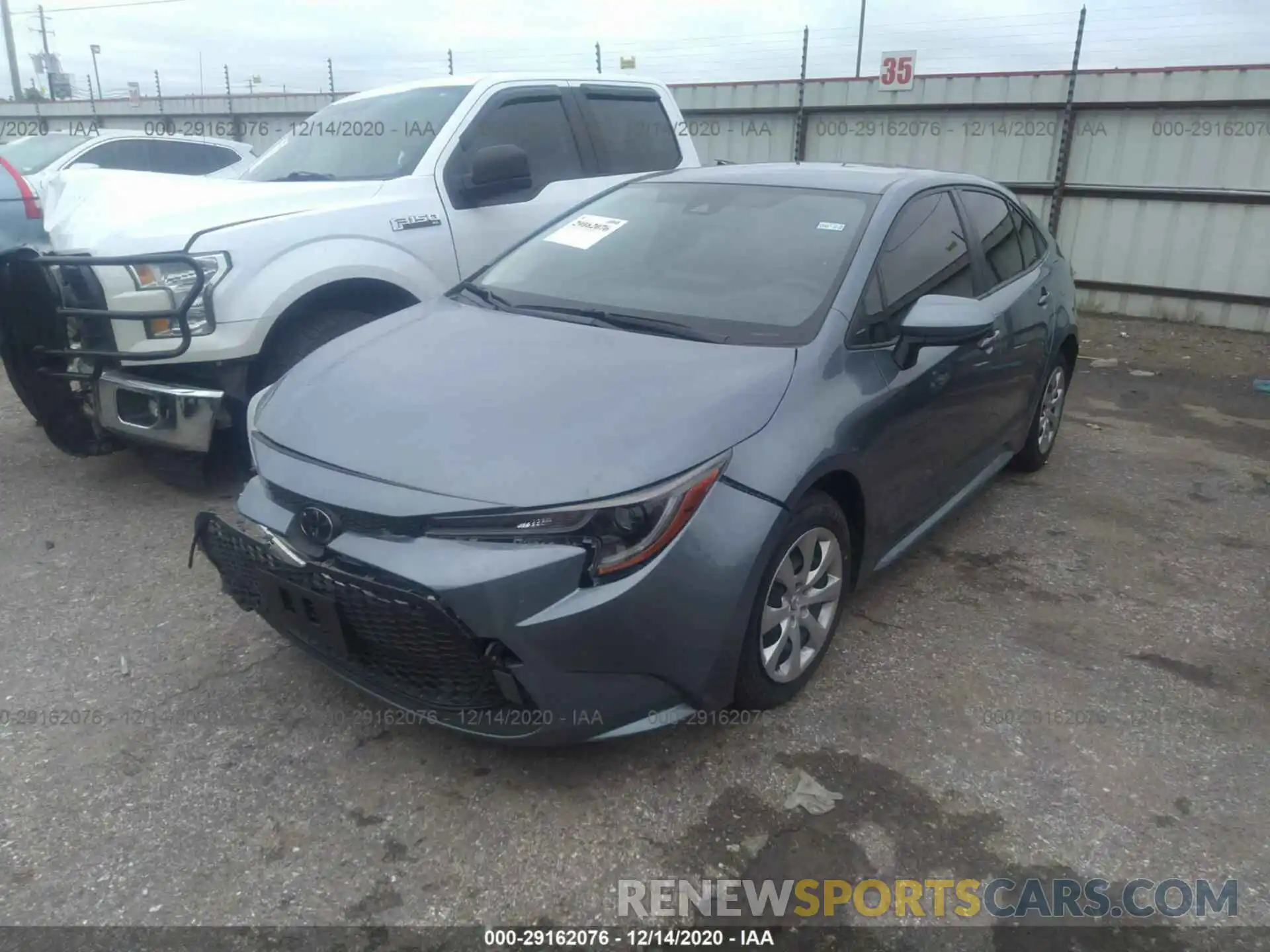 2 Photograph of a damaged car JTDEPRAE5LJ116891 TOYOTA COROLLA 2020