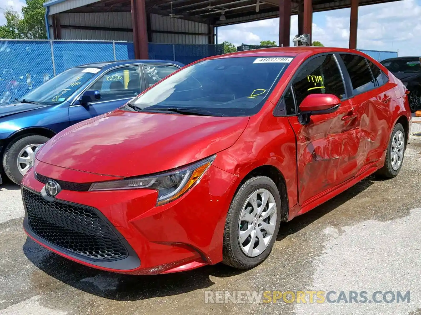 2 Photograph of a damaged car JTDEPRAE6LJ000728 TOYOTA COROLLA 2020