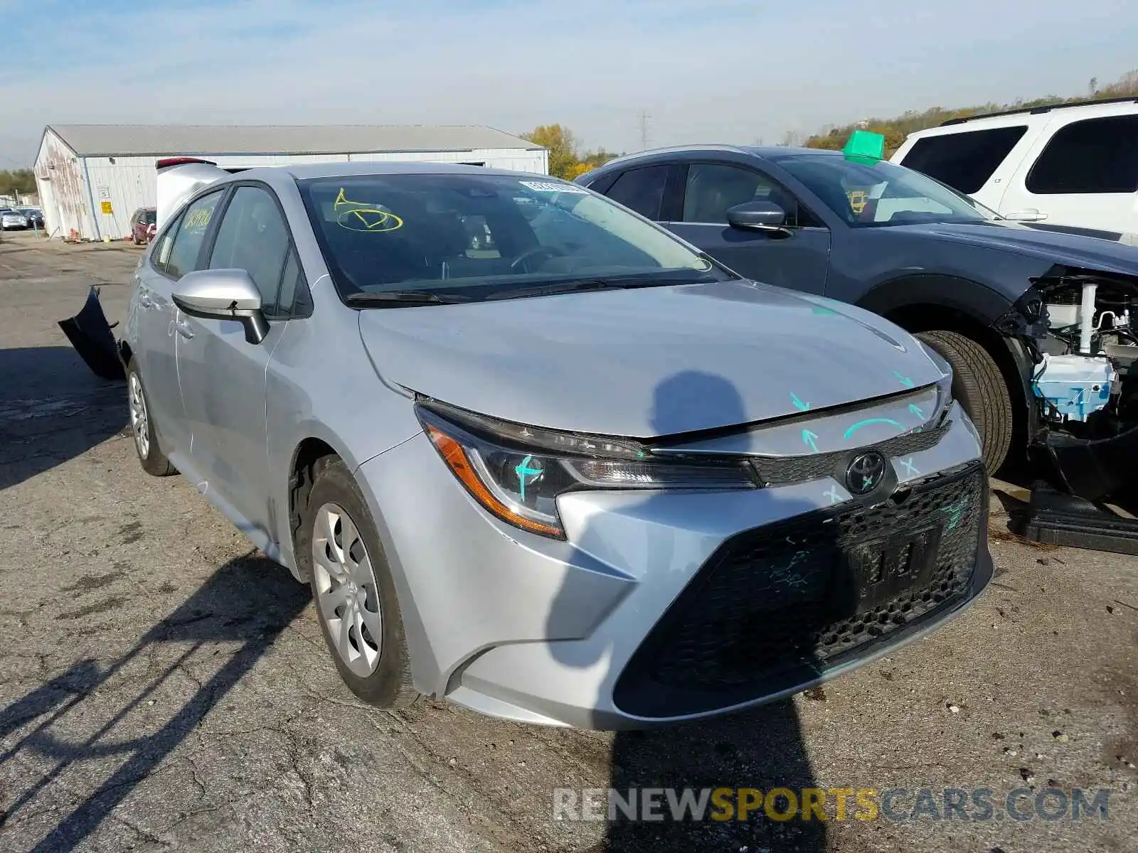 1 Photograph of a damaged car JTDEPRAE6LJ001846 TOYOTA COROLLA 2020