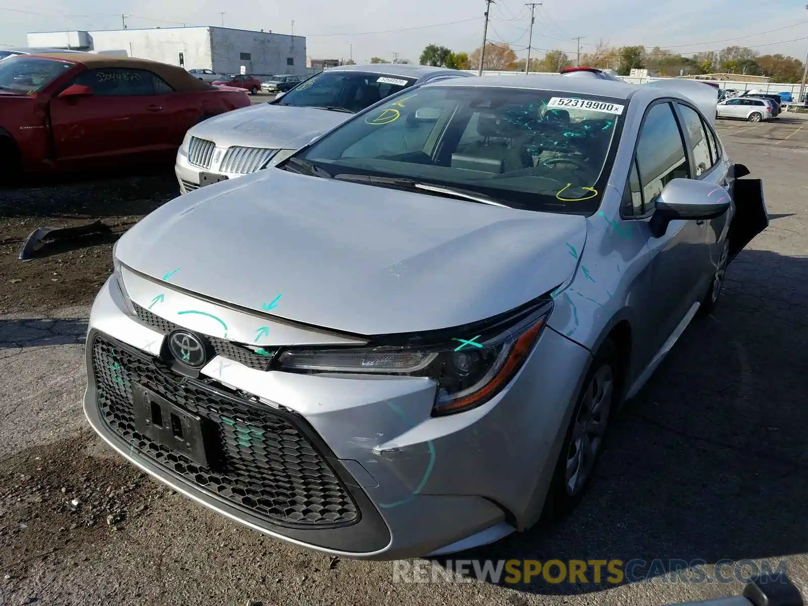 2 Photograph of a damaged car JTDEPRAE6LJ001846 TOYOTA COROLLA 2020