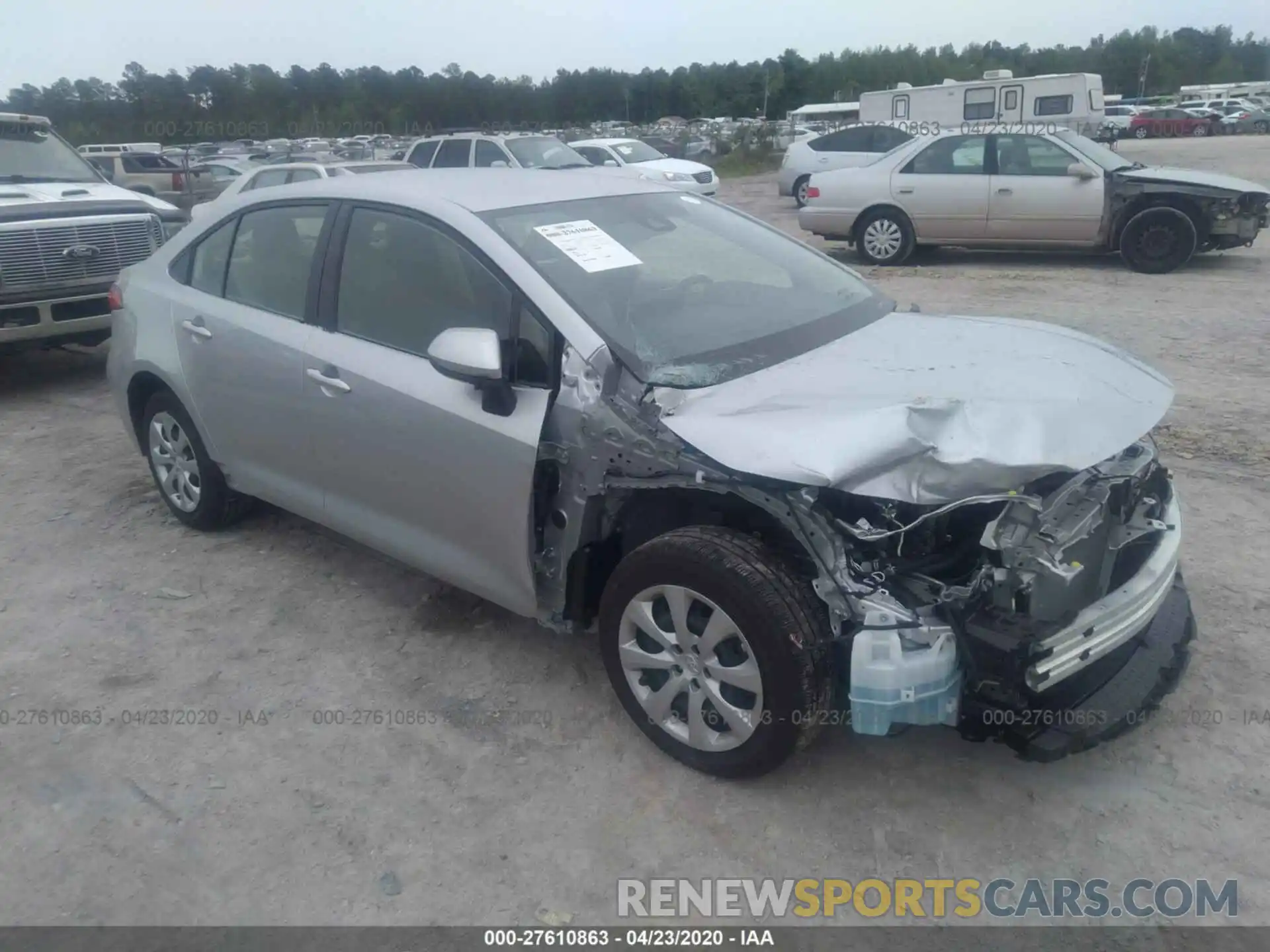 1 Photograph of a damaged car JTDEPRAE6LJ002964 TOYOTA COROLLA 2020