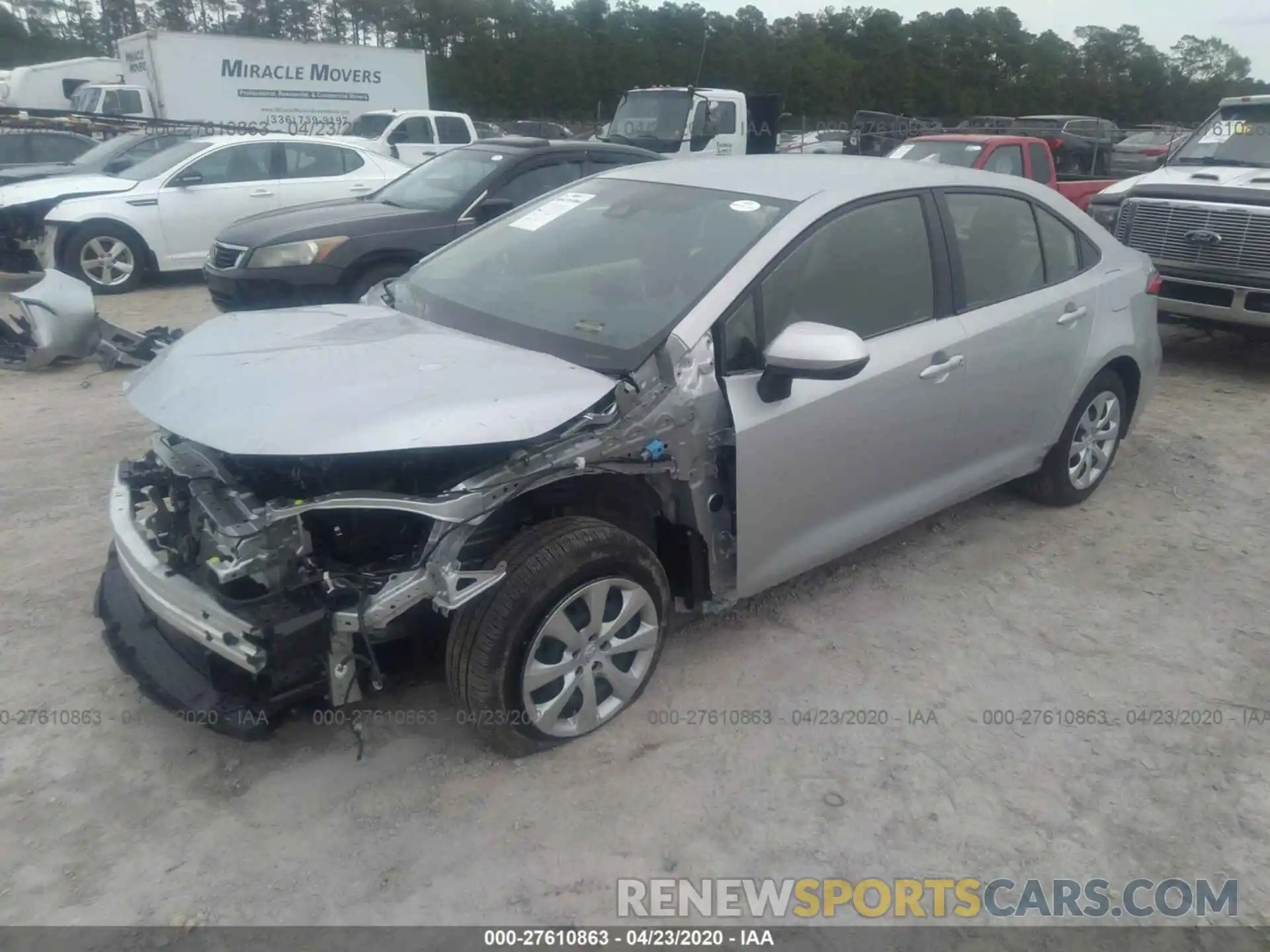 2 Photograph of a damaged car JTDEPRAE6LJ002964 TOYOTA COROLLA 2020