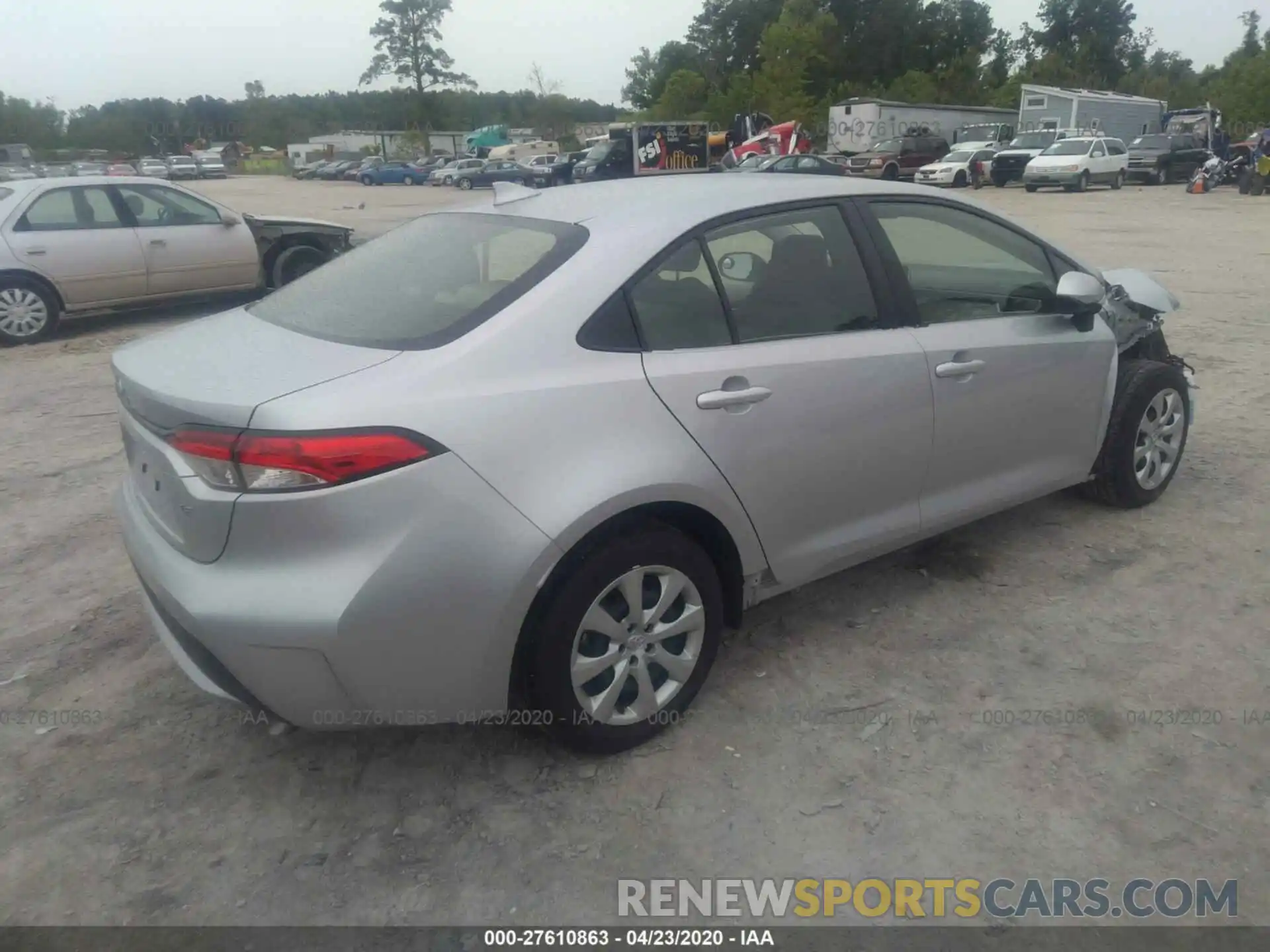 4 Photograph of a damaged car JTDEPRAE6LJ002964 TOYOTA COROLLA 2020