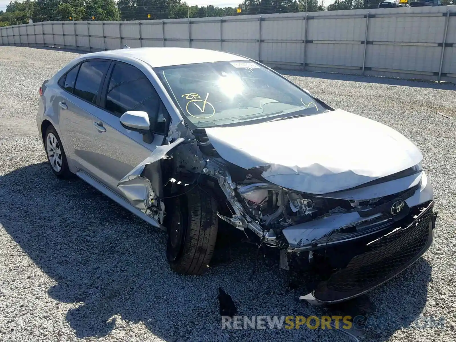 1 Photograph of a damaged car JTDEPRAE6LJ003922 TOYOTA COROLLA 2020