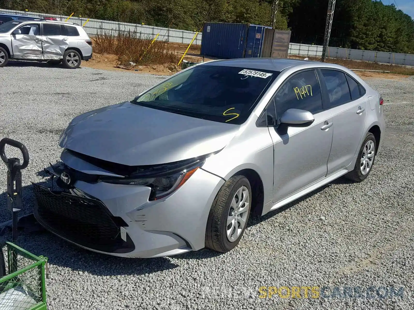 2 Photograph of a damaged car JTDEPRAE6LJ003922 TOYOTA COROLLA 2020