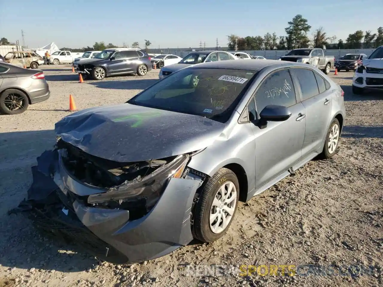 2 Photograph of a damaged car JTDEPRAE6LJ004777 TOYOTA COROLLA 2020