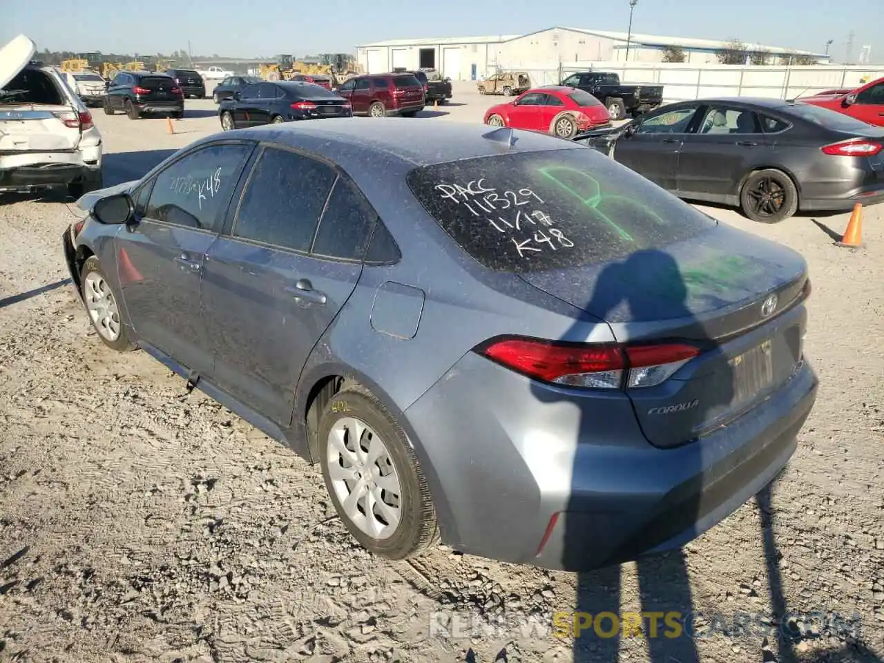 3 Photograph of a damaged car JTDEPRAE6LJ004777 TOYOTA COROLLA 2020