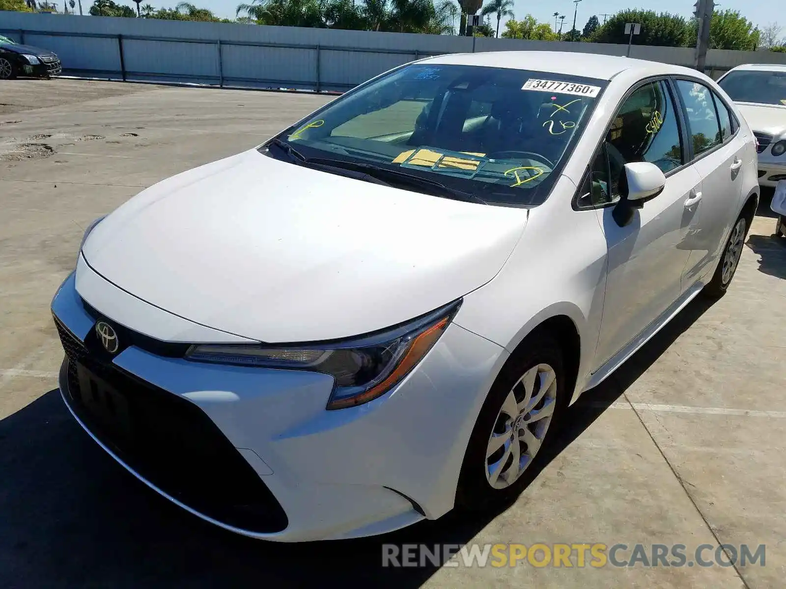 2 Photograph of a damaged car JTDEPRAE6LJ004780 TOYOTA COROLLA 2020