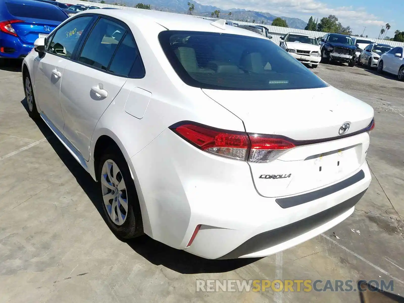 3 Photograph of a damaged car JTDEPRAE6LJ004780 TOYOTA COROLLA 2020