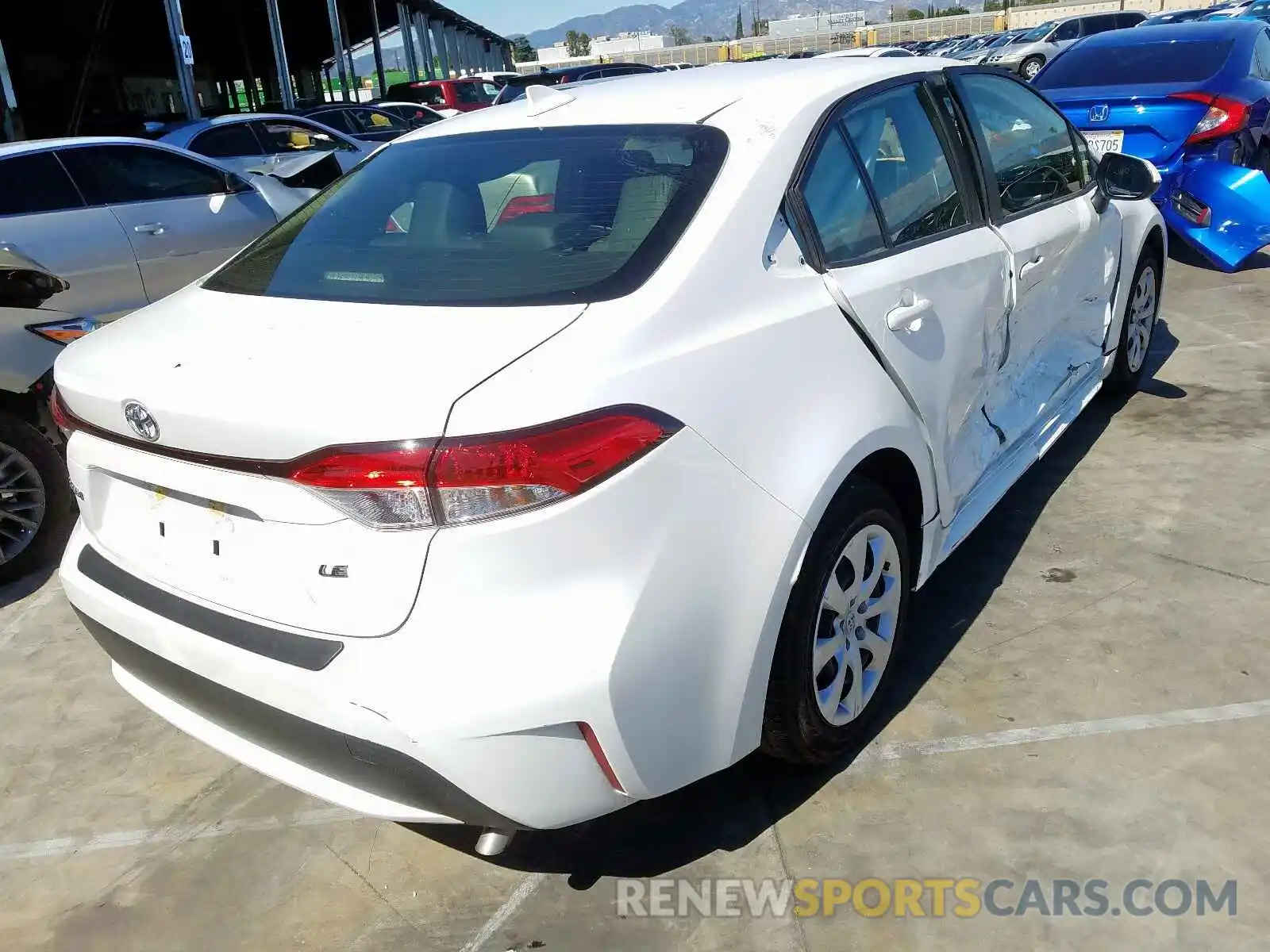 4 Photograph of a damaged car JTDEPRAE6LJ004780 TOYOTA COROLLA 2020