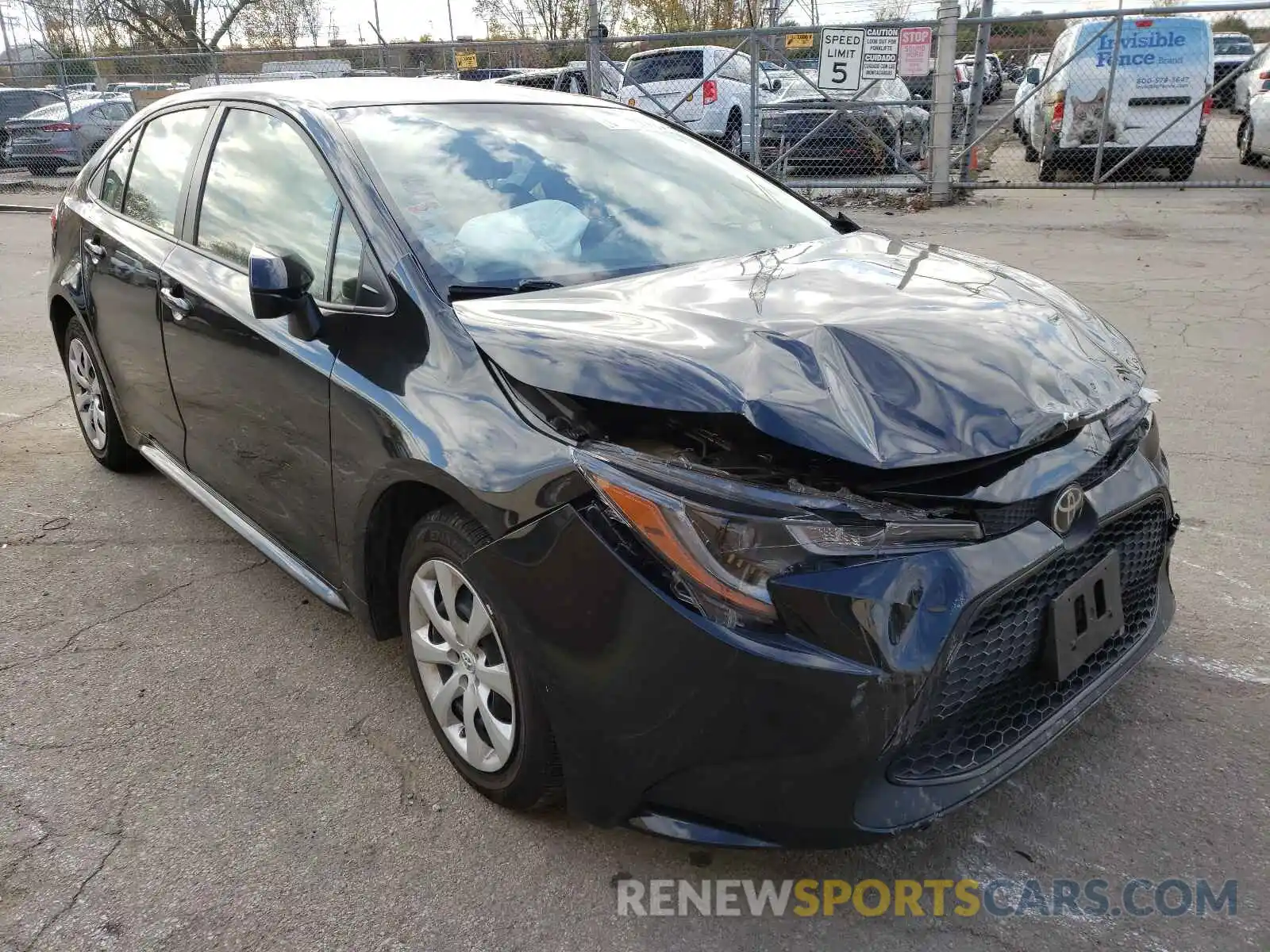 1 Photograph of a damaged car JTDEPRAE6LJ004889 TOYOTA COROLLA 2020