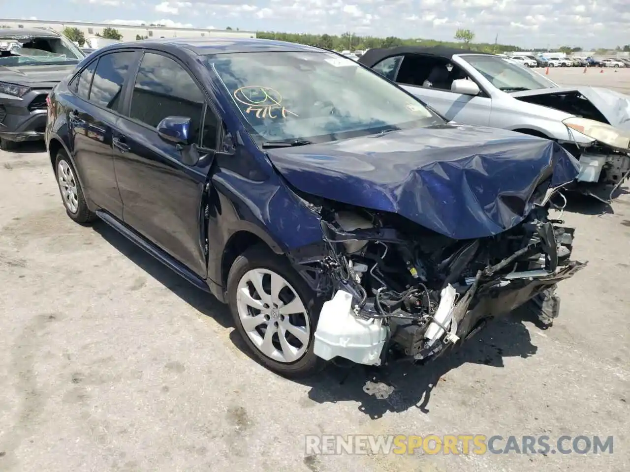 1 Photograph of a damaged car JTDEPRAE6LJ005105 TOYOTA COROLLA 2020