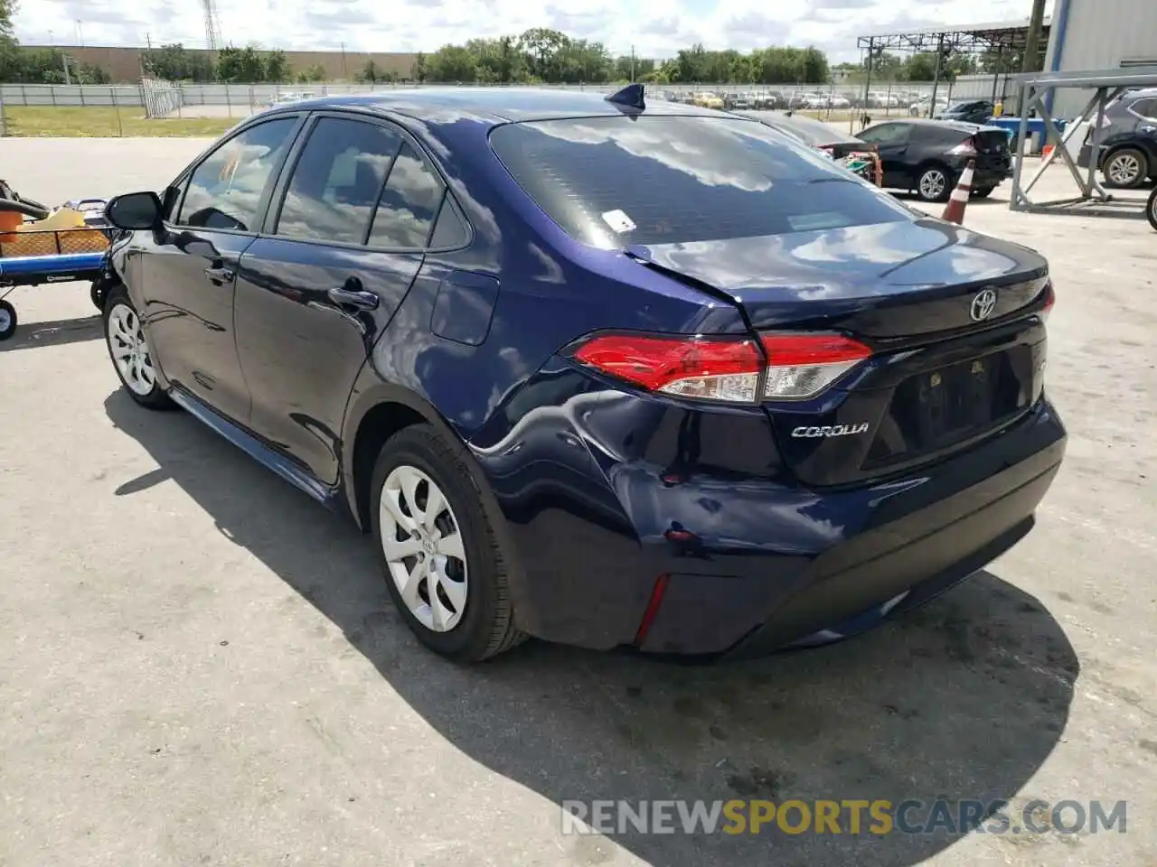 3 Photograph of a damaged car JTDEPRAE6LJ005105 TOYOTA COROLLA 2020