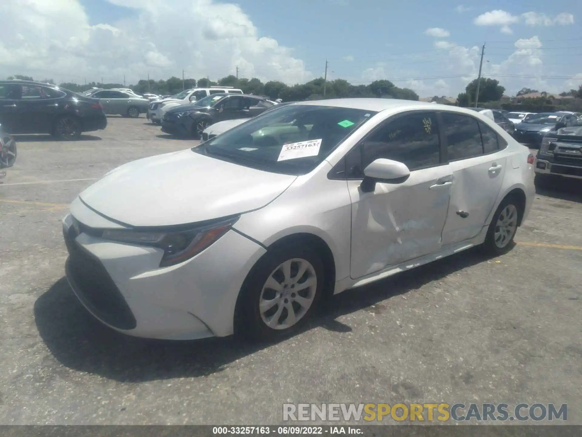 2 Photograph of a damaged car JTDEPRAE6LJ005427 TOYOTA COROLLA 2020