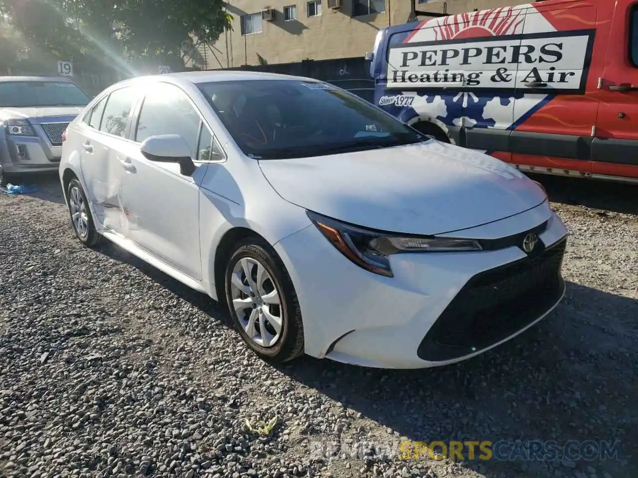 1 Photograph of a damaged car JTDEPRAE6LJ005556 TOYOTA COROLLA 2020