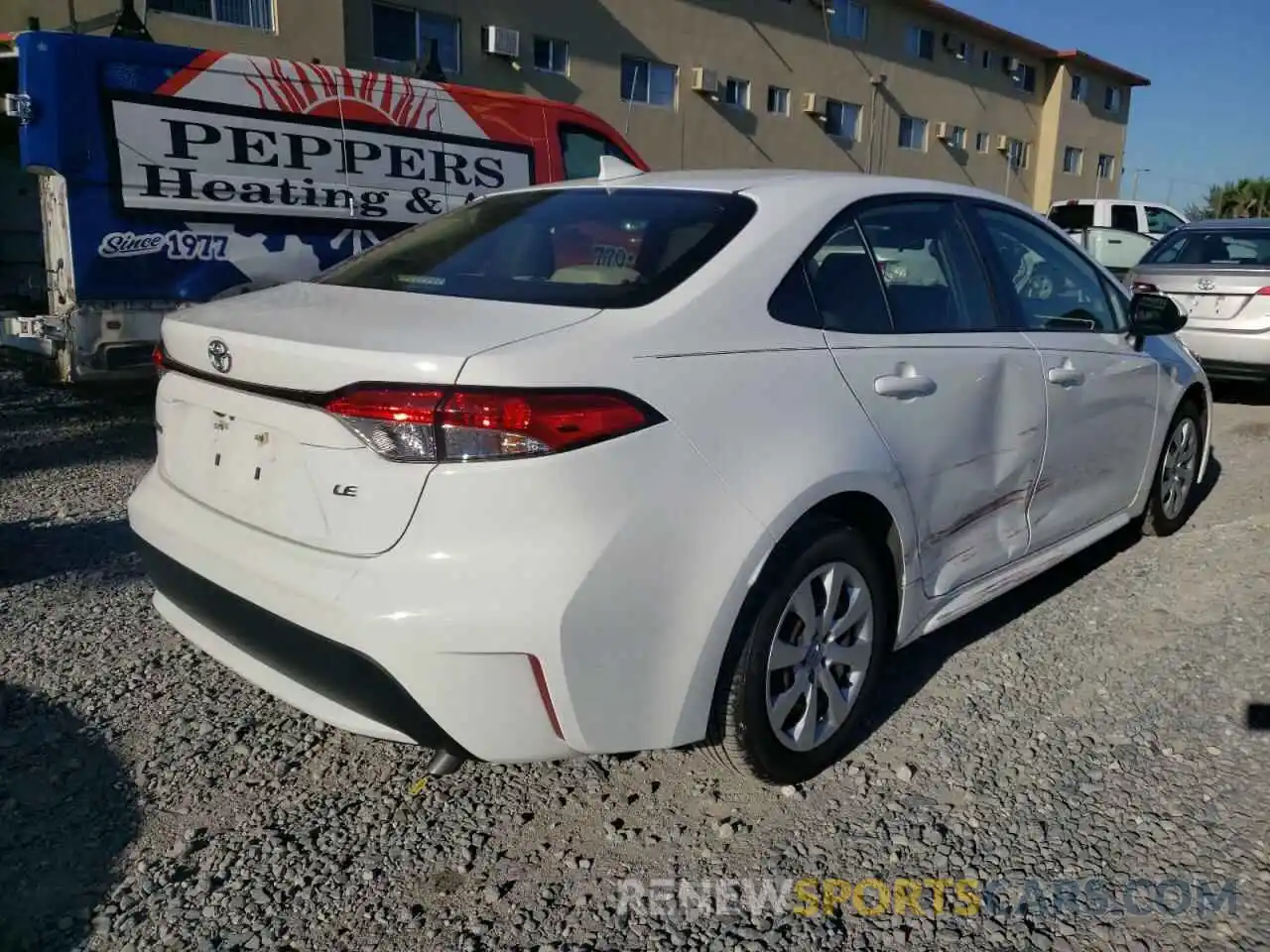 4 Photograph of a damaged car JTDEPRAE6LJ005556 TOYOTA COROLLA 2020