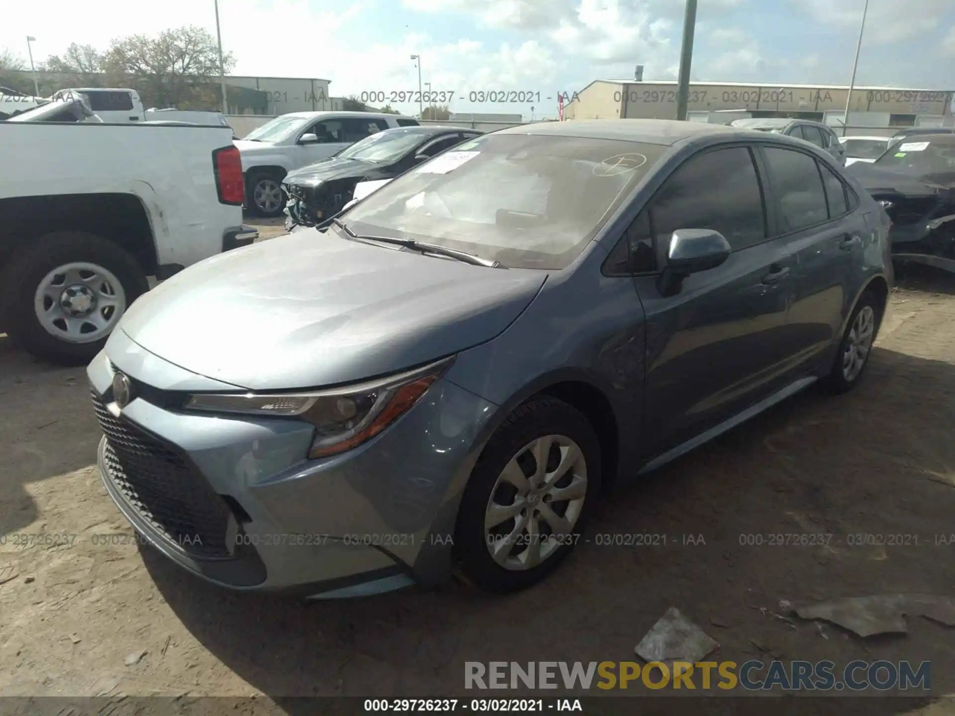 2 Photograph of a damaged car JTDEPRAE6LJ005637 TOYOTA COROLLA 2020