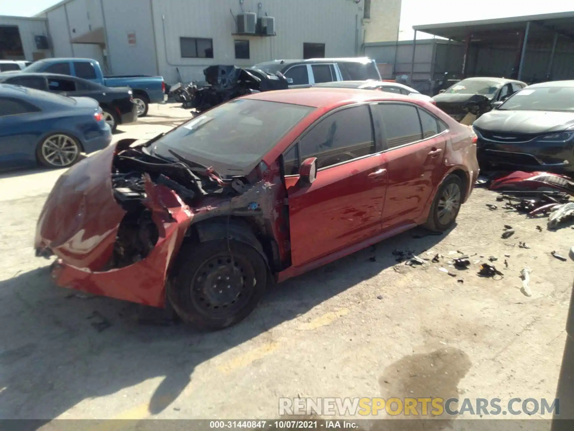 2 Photograph of a damaged car JTDEPRAE6LJ006335 TOYOTA COROLLA 2020