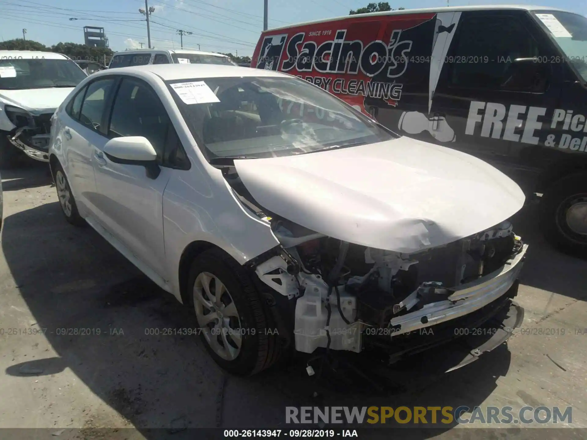 1 Photograph of a damaged car JTDEPRAE6LJ006772 TOYOTA COROLLA 2020