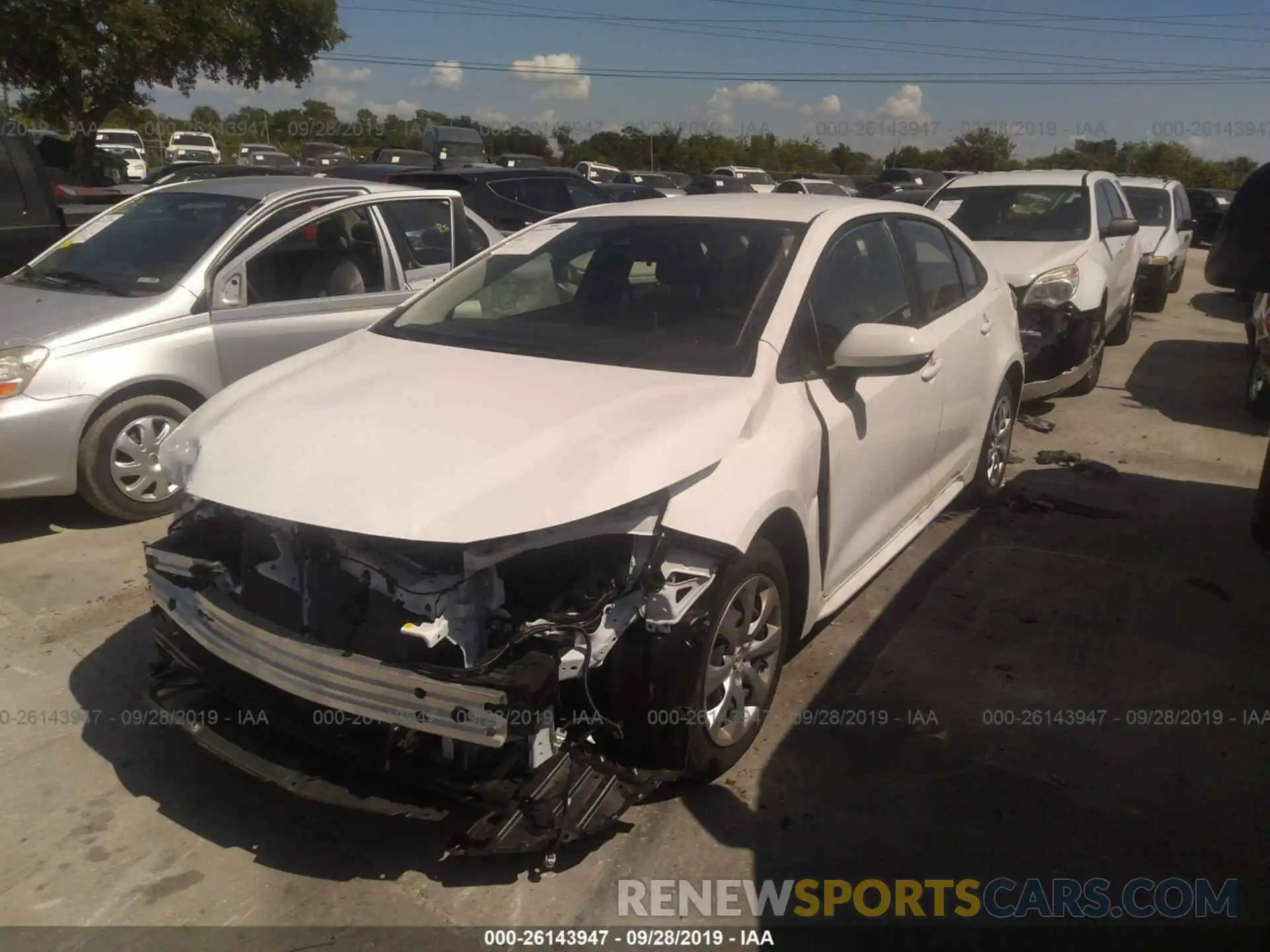 2 Photograph of a damaged car JTDEPRAE6LJ006772 TOYOTA COROLLA 2020