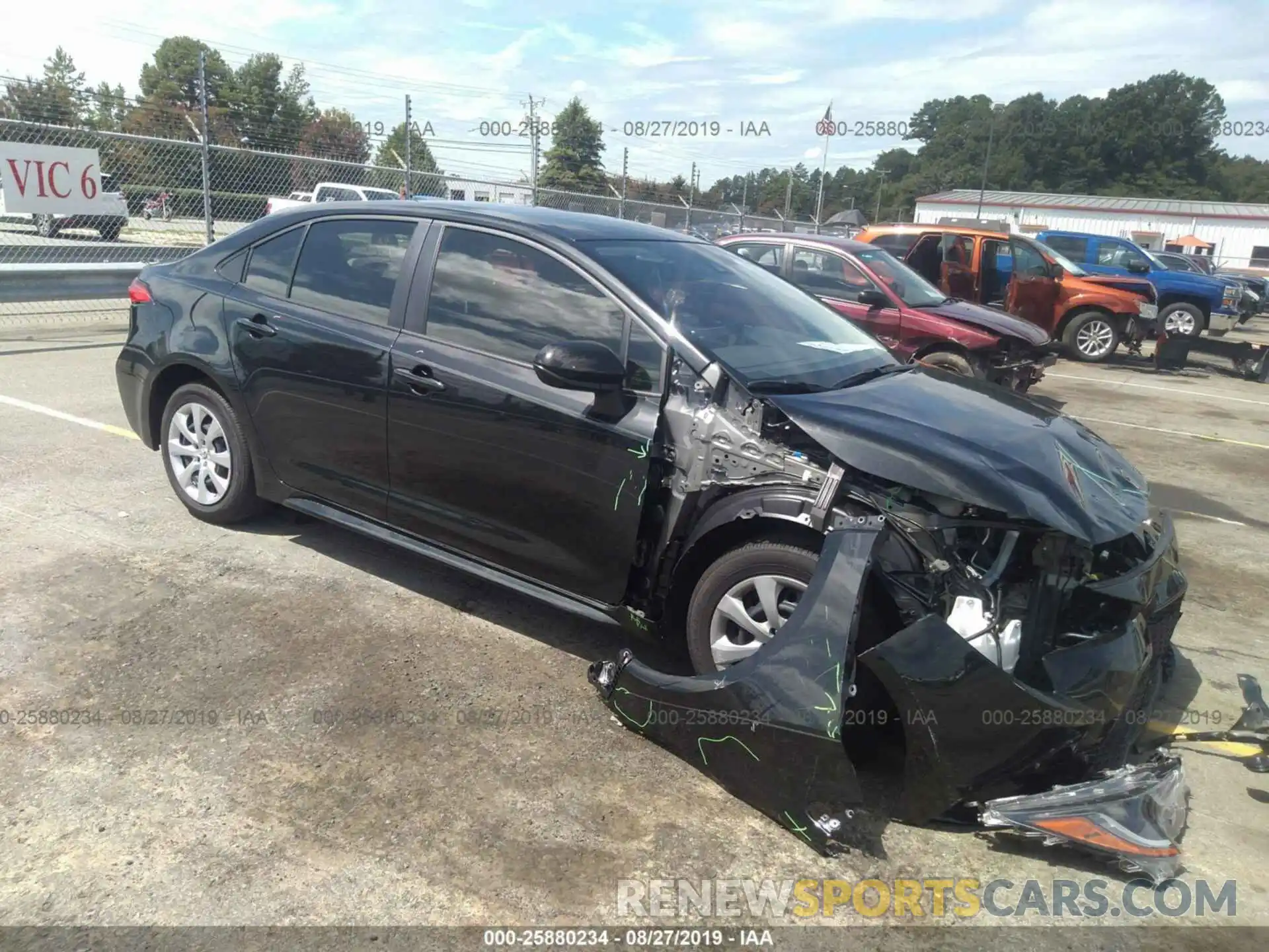 1 Photograph of a damaged car JTDEPRAE6LJ007341 TOYOTA COROLLA 2020