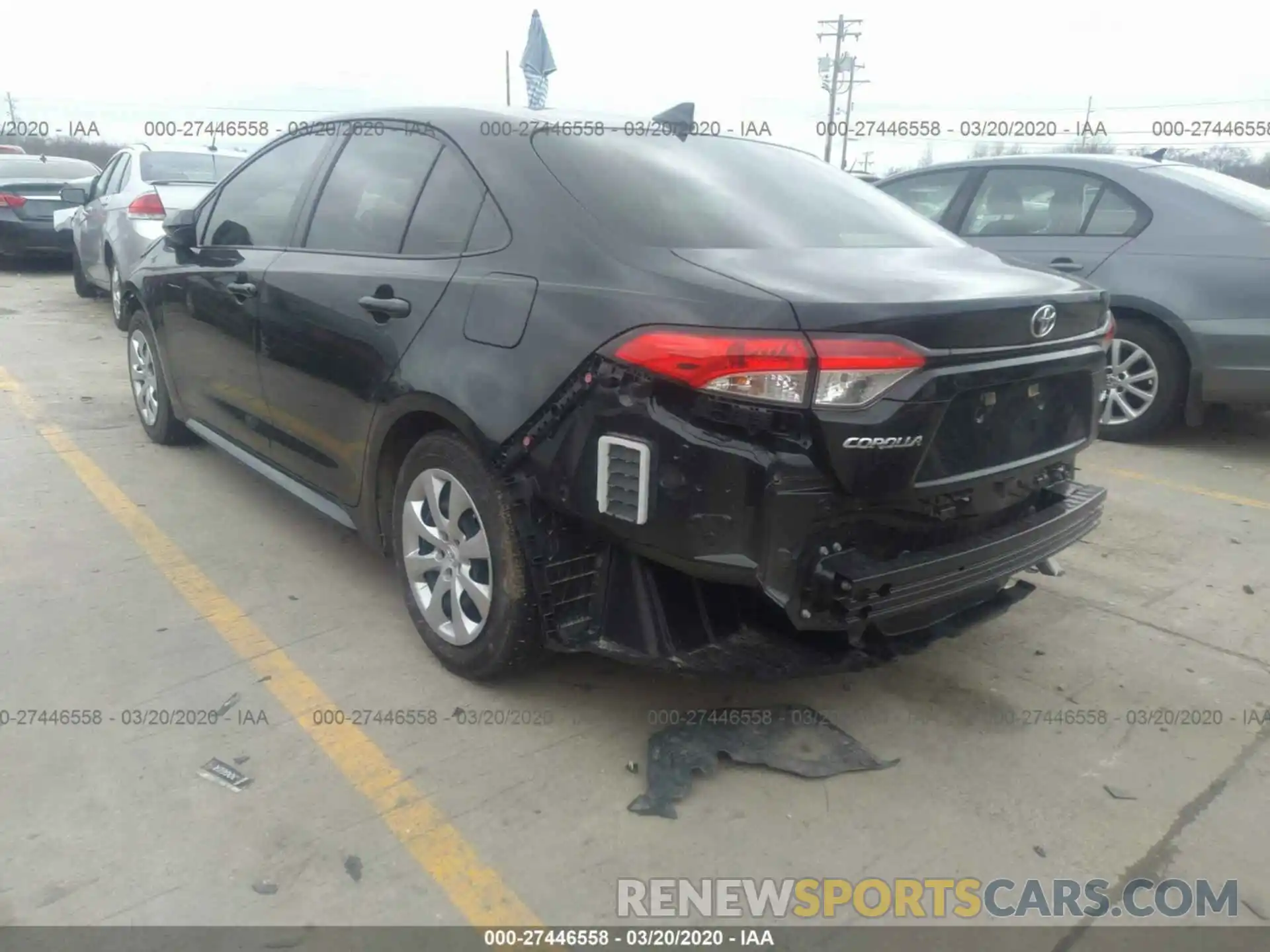 3 Photograph of a damaged car JTDEPRAE6LJ008635 TOYOTA COROLLA 2020