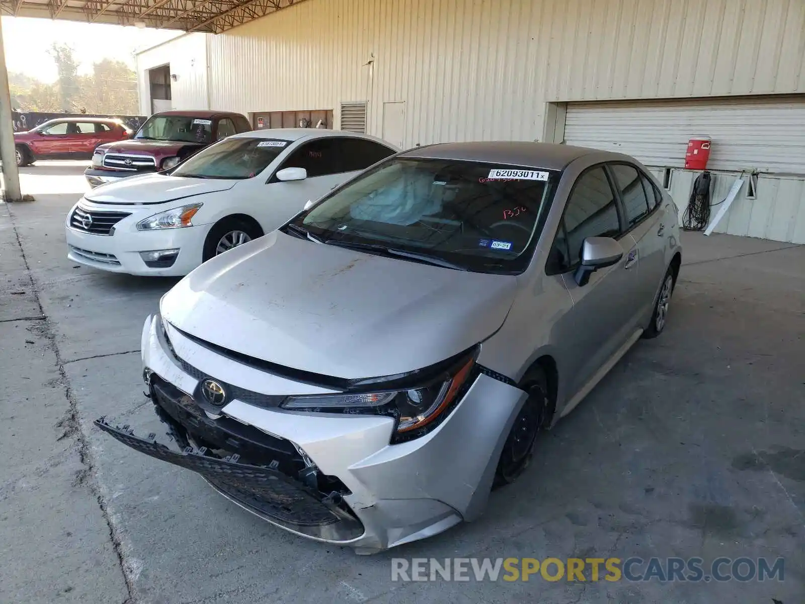 2 Photograph of a damaged car JTDEPRAE6LJ008747 TOYOTA COROLLA 2020