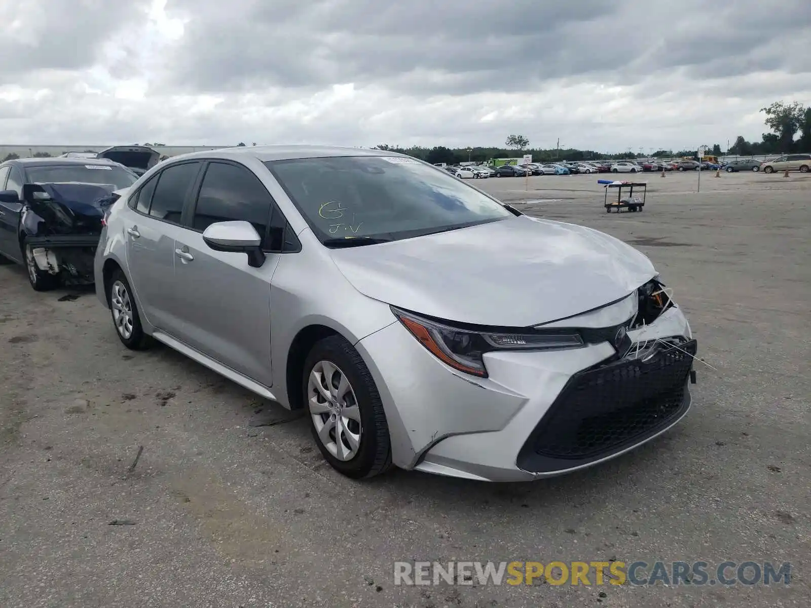 1 Photograph of a damaged car JTDEPRAE6LJ009381 TOYOTA COROLLA 2020