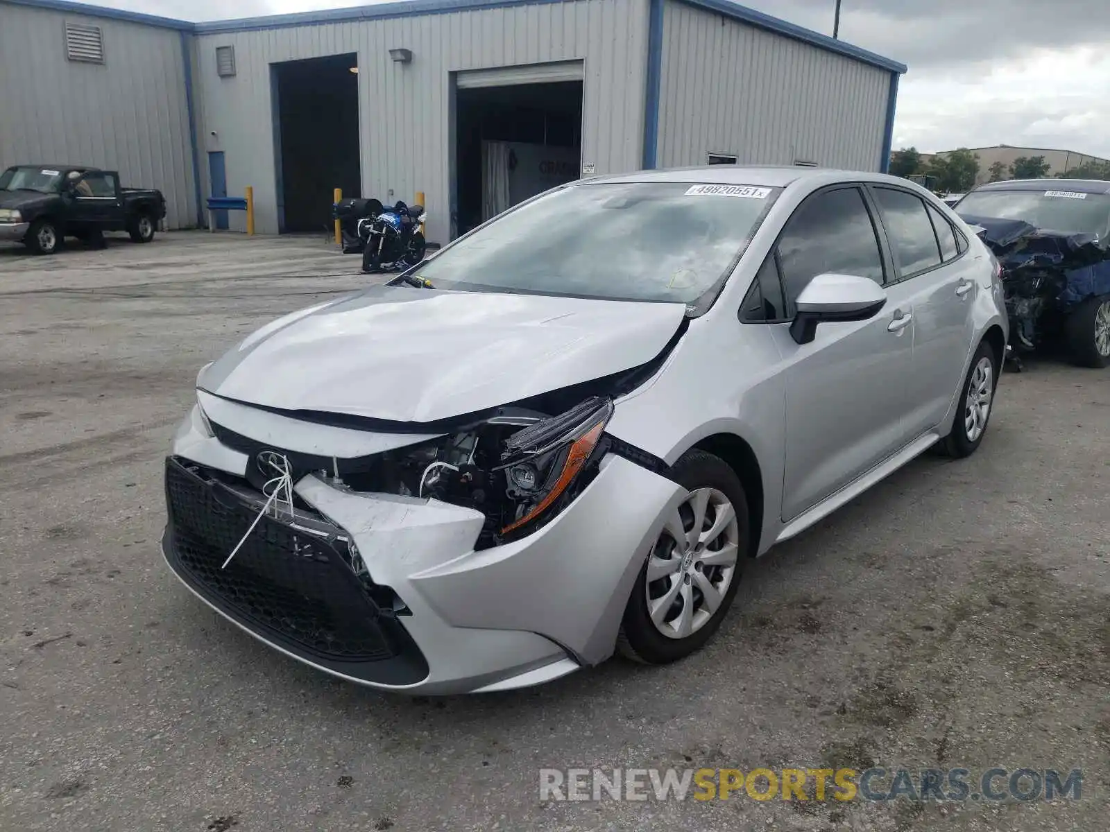 2 Photograph of a damaged car JTDEPRAE6LJ009381 TOYOTA COROLLA 2020