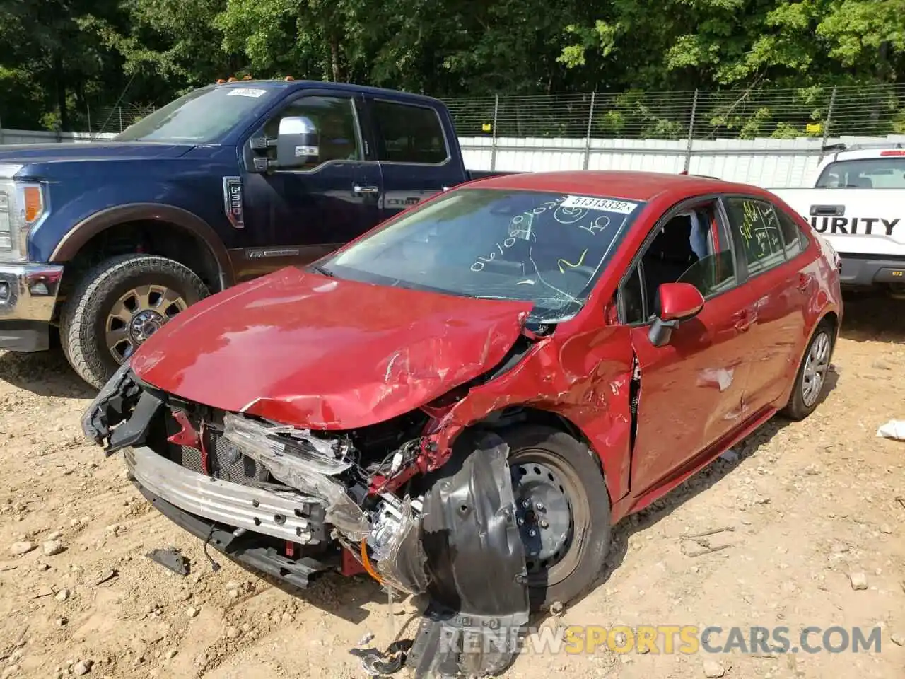 2 Photograph of a damaged car JTDEPRAE6LJ010241 TOYOTA COROLLA 2020