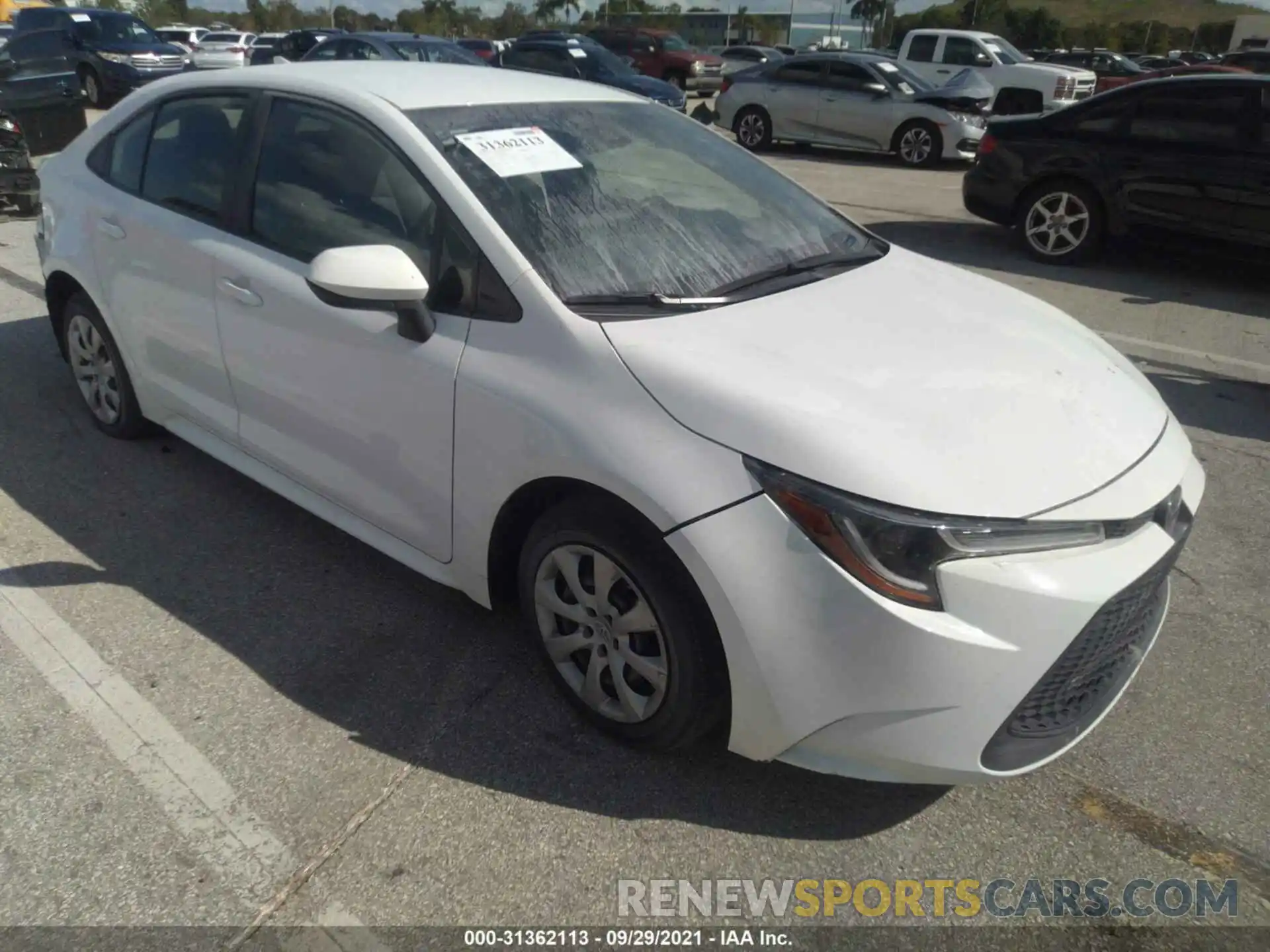 1 Photograph of a damaged car JTDEPRAE6LJ010868 TOYOTA COROLLA 2020