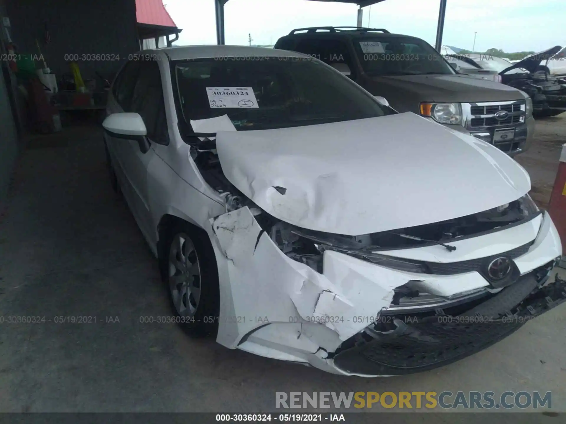 1 Photograph of a damaged car JTDEPRAE6LJ011731 TOYOTA COROLLA 2020