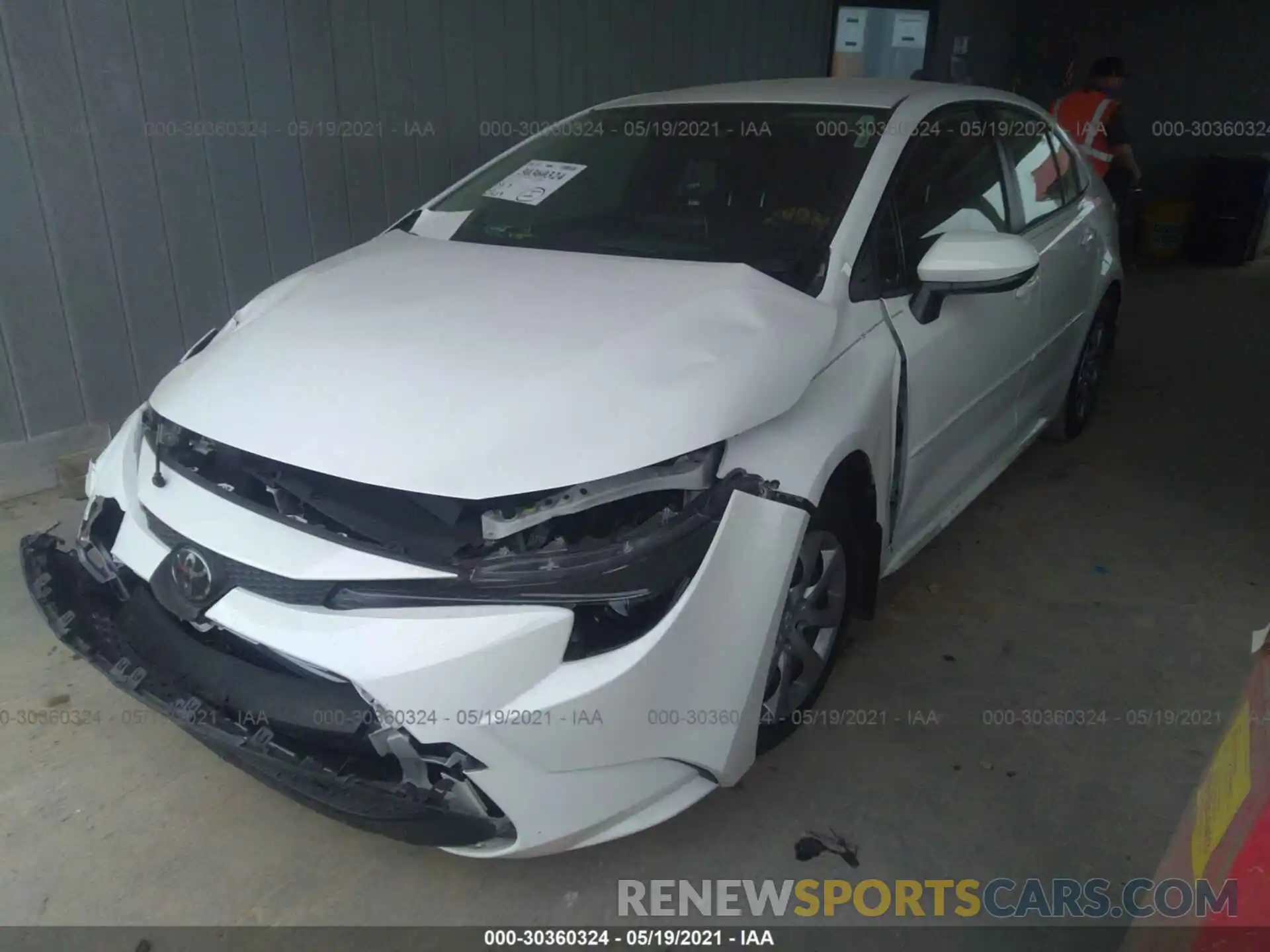 2 Photograph of a damaged car JTDEPRAE6LJ011731 TOYOTA COROLLA 2020