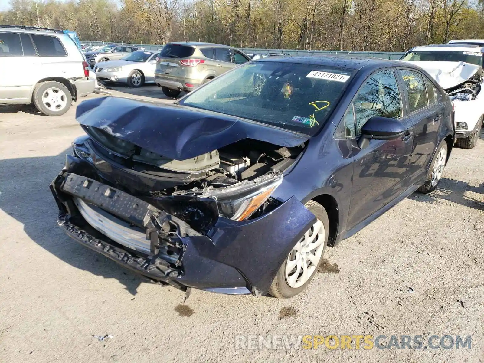 2 Photograph of a damaged car JTDEPRAE6LJ012054 TOYOTA COROLLA 2020