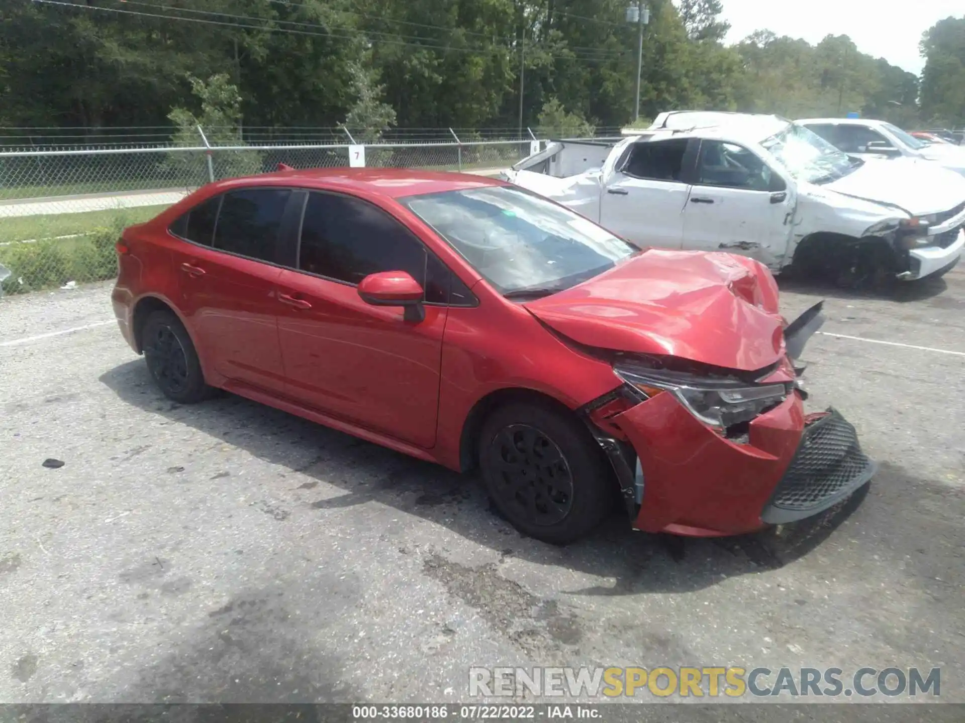 1 Photograph of a damaged car JTDEPRAE6LJ013074 TOYOTA COROLLA 2020