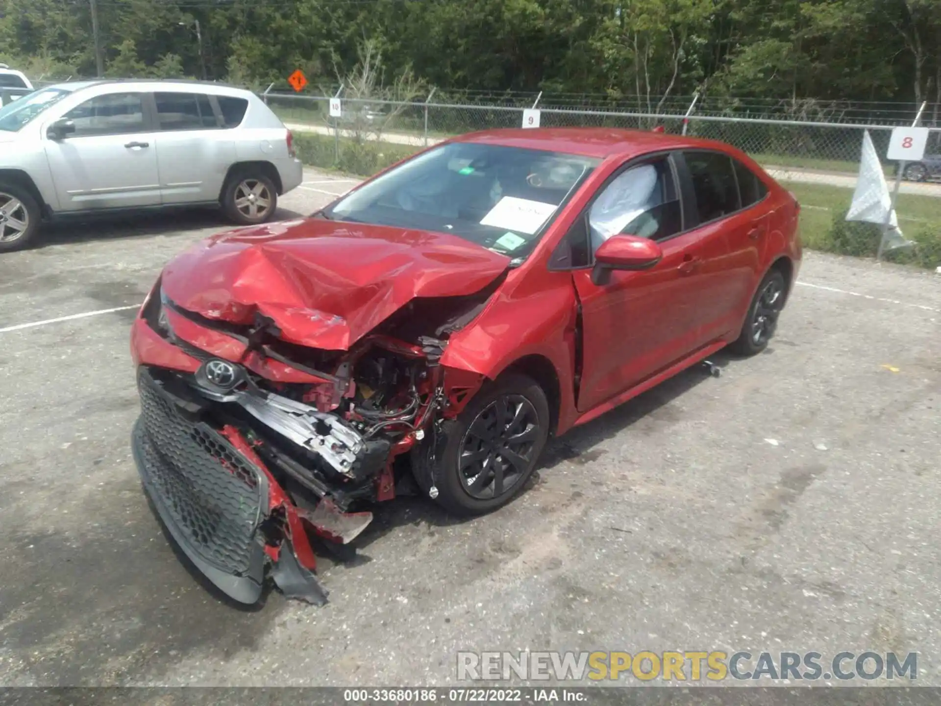 2 Photograph of a damaged car JTDEPRAE6LJ013074 TOYOTA COROLLA 2020