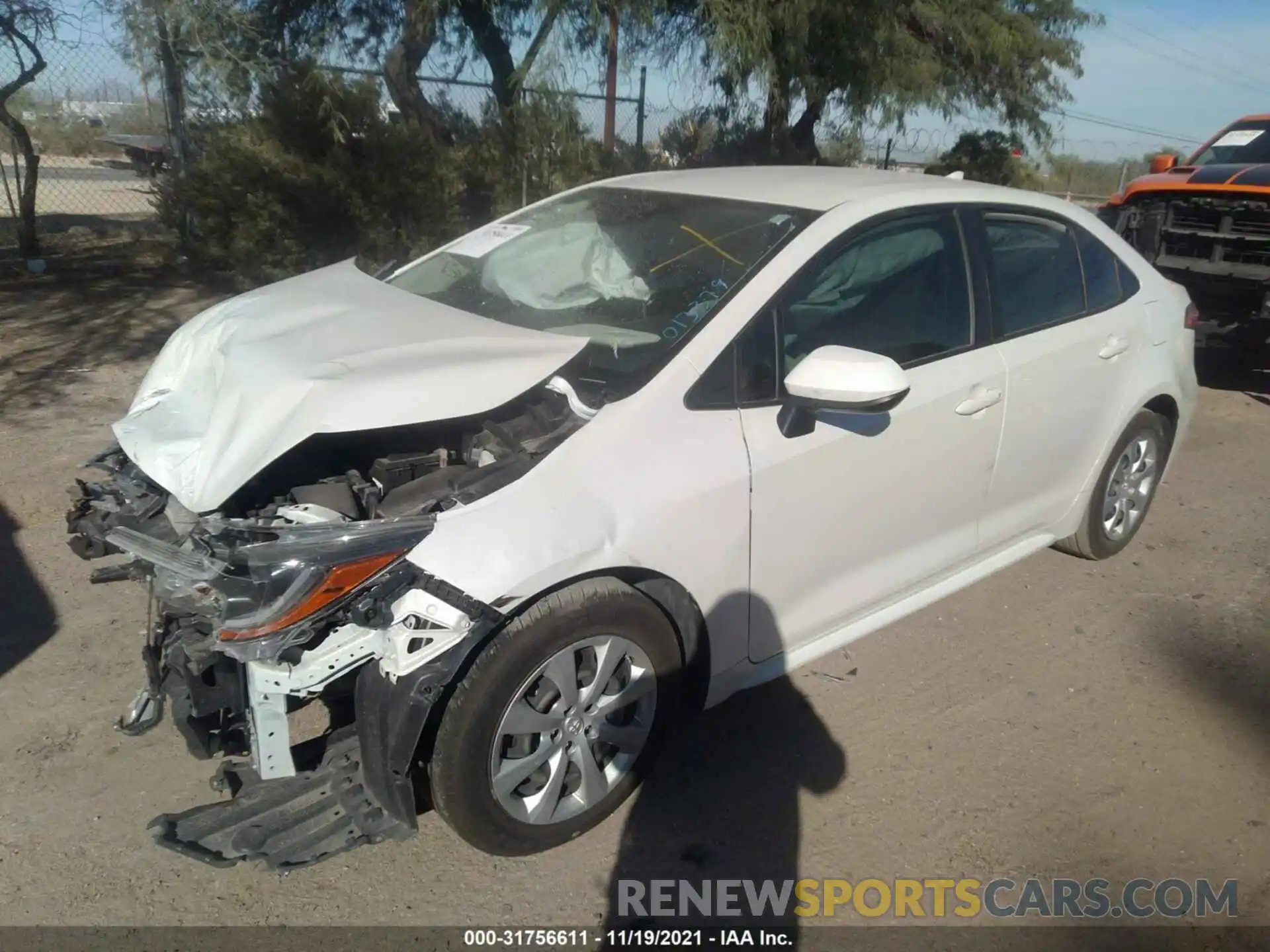 2 Photograph of a damaged car JTDEPRAE6LJ013379 TOYOTA COROLLA 2020