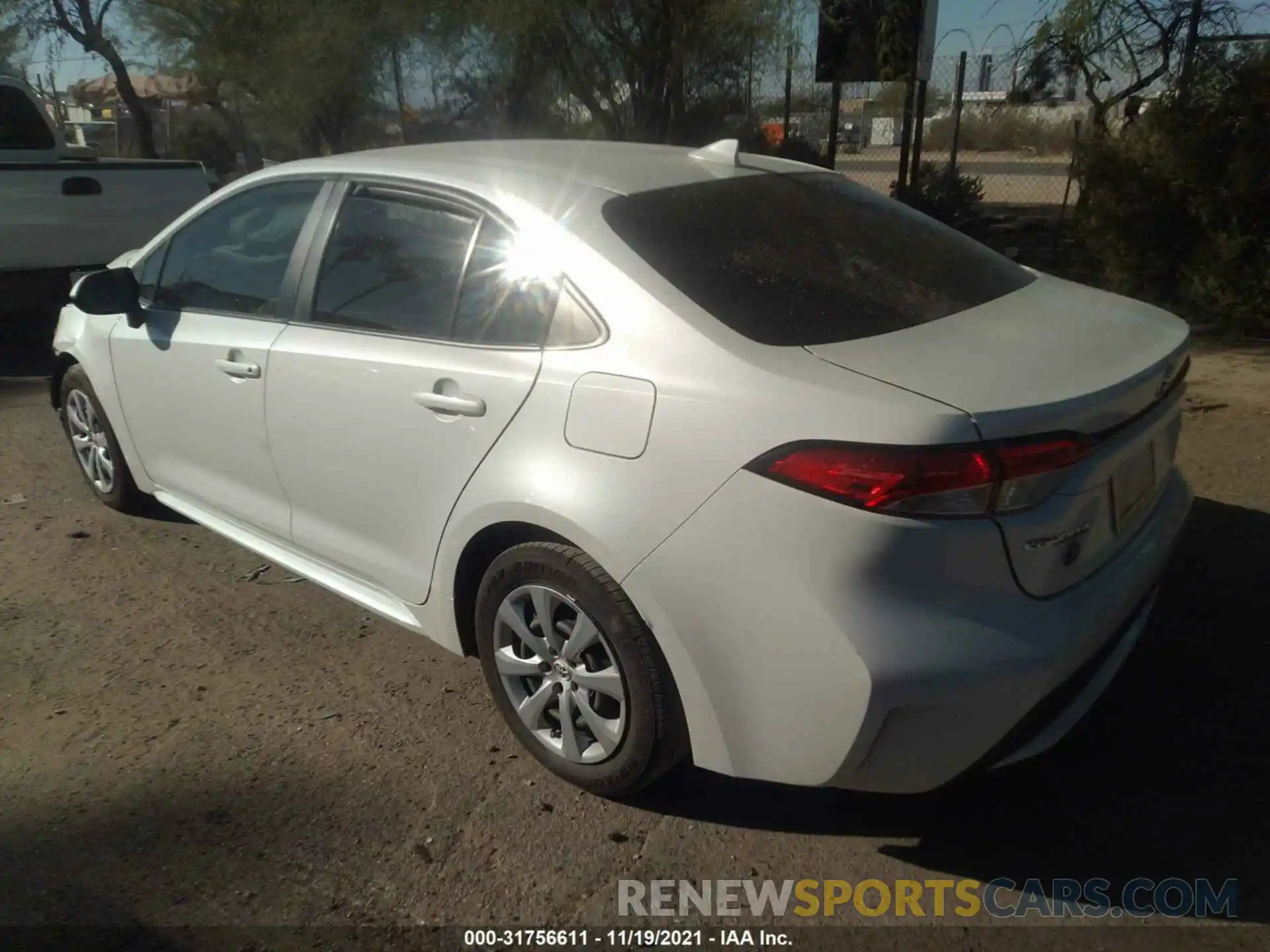 3 Photograph of a damaged car JTDEPRAE6LJ013379 TOYOTA COROLLA 2020