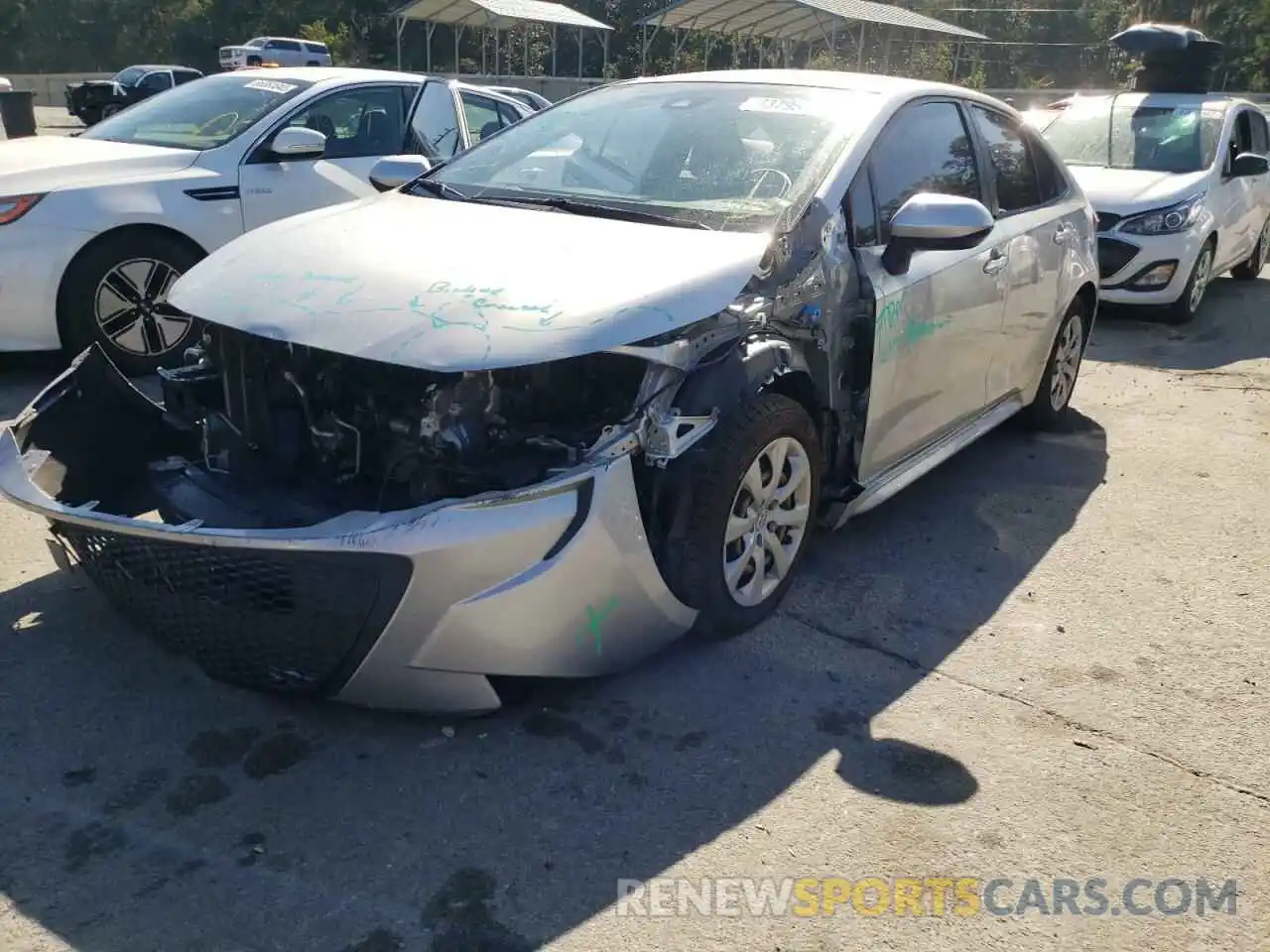 2 Photograph of a damaged car JTDEPRAE6LJ013673 TOYOTA COROLLA 2020