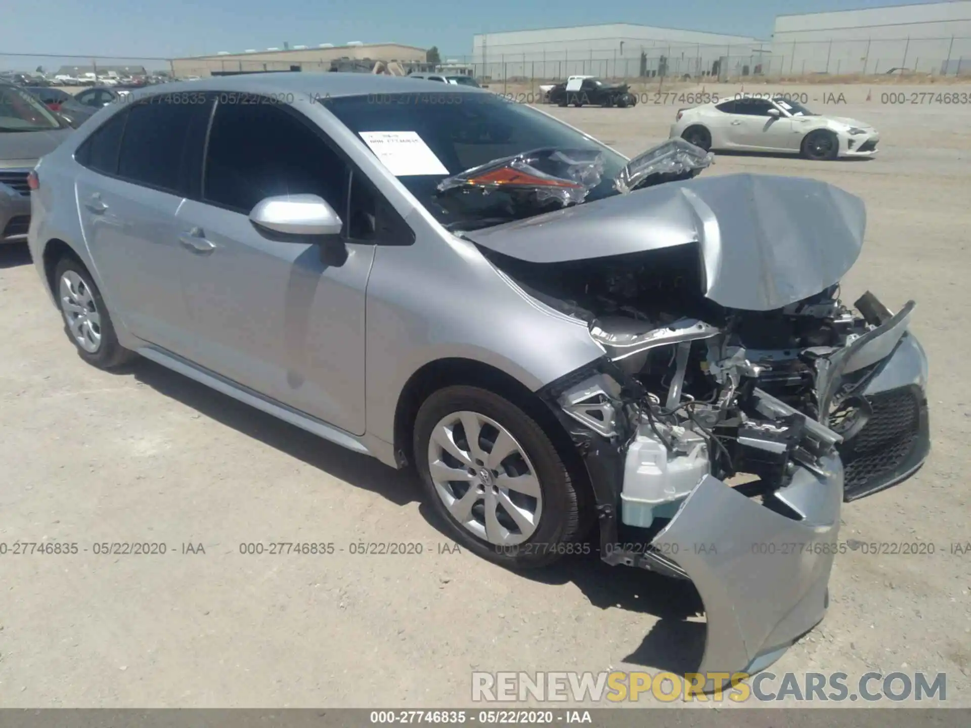 1 Photograph of a damaged car JTDEPRAE6LJ015259 TOYOTA COROLLA 2020