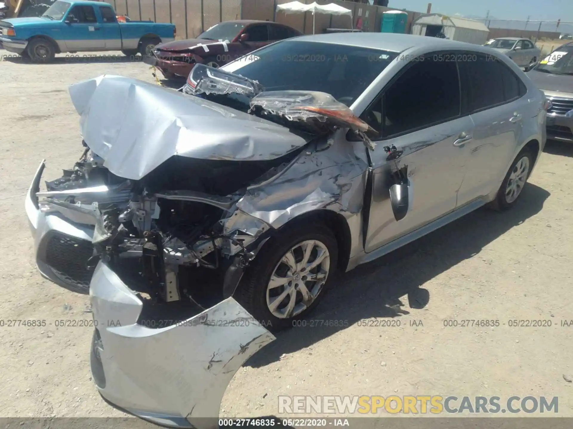 2 Photograph of a damaged car JTDEPRAE6LJ015259 TOYOTA COROLLA 2020