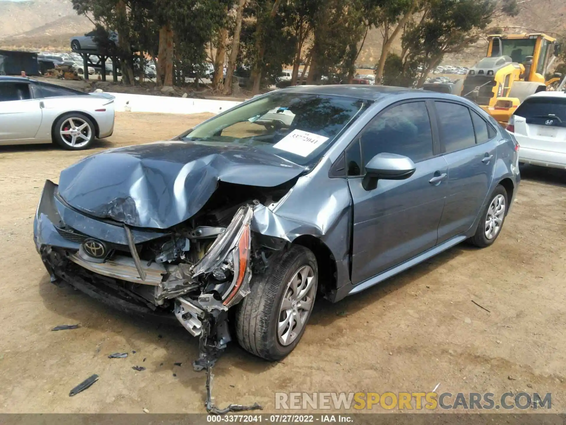 2 Photograph of a damaged car JTDEPRAE6LJ015312 TOYOTA COROLLA 2020