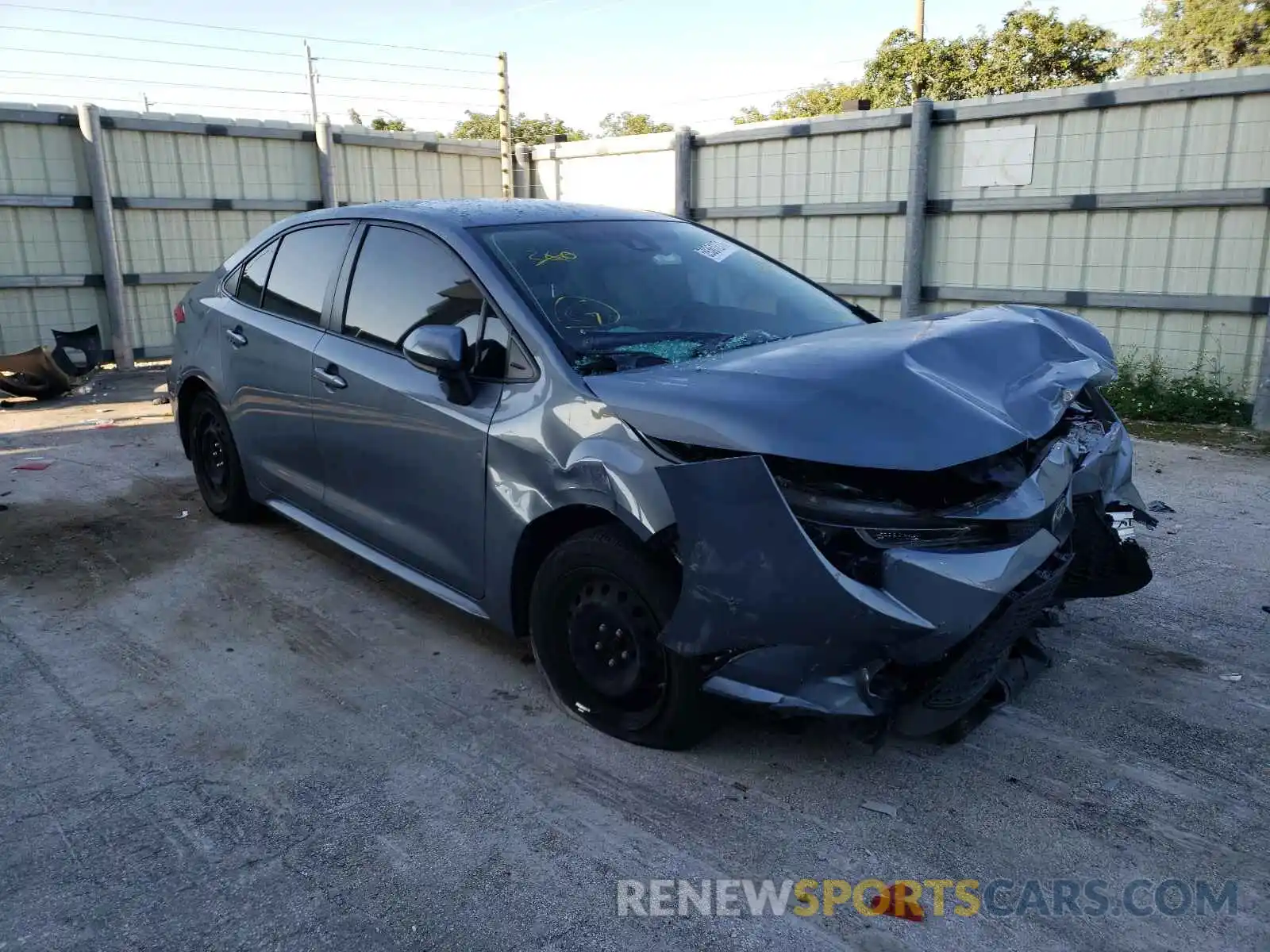 1 Photograph of a damaged car JTDEPRAE6LJ015648 TOYOTA COROLLA 2020