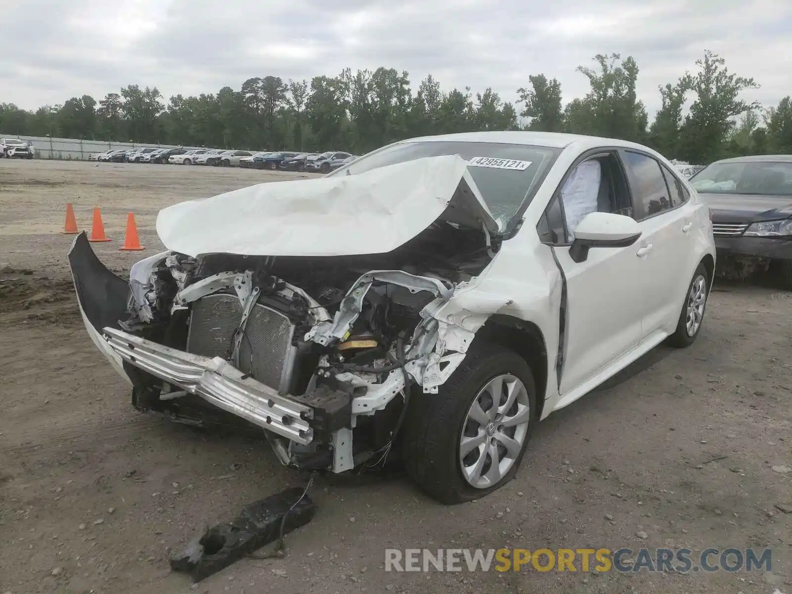 2 Photograph of a damaged car JTDEPRAE6LJ015715 TOYOTA COROLLA 2020