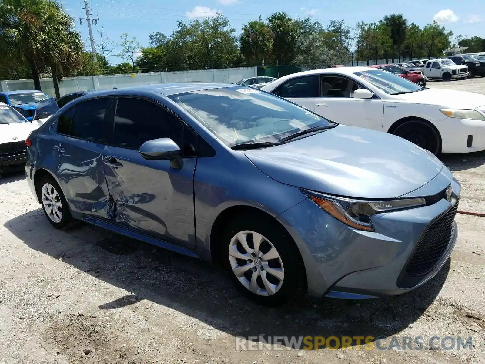 1 Photograph of a damaged car JTDEPRAE6LJ016072 TOYOTA COROLLA 2020