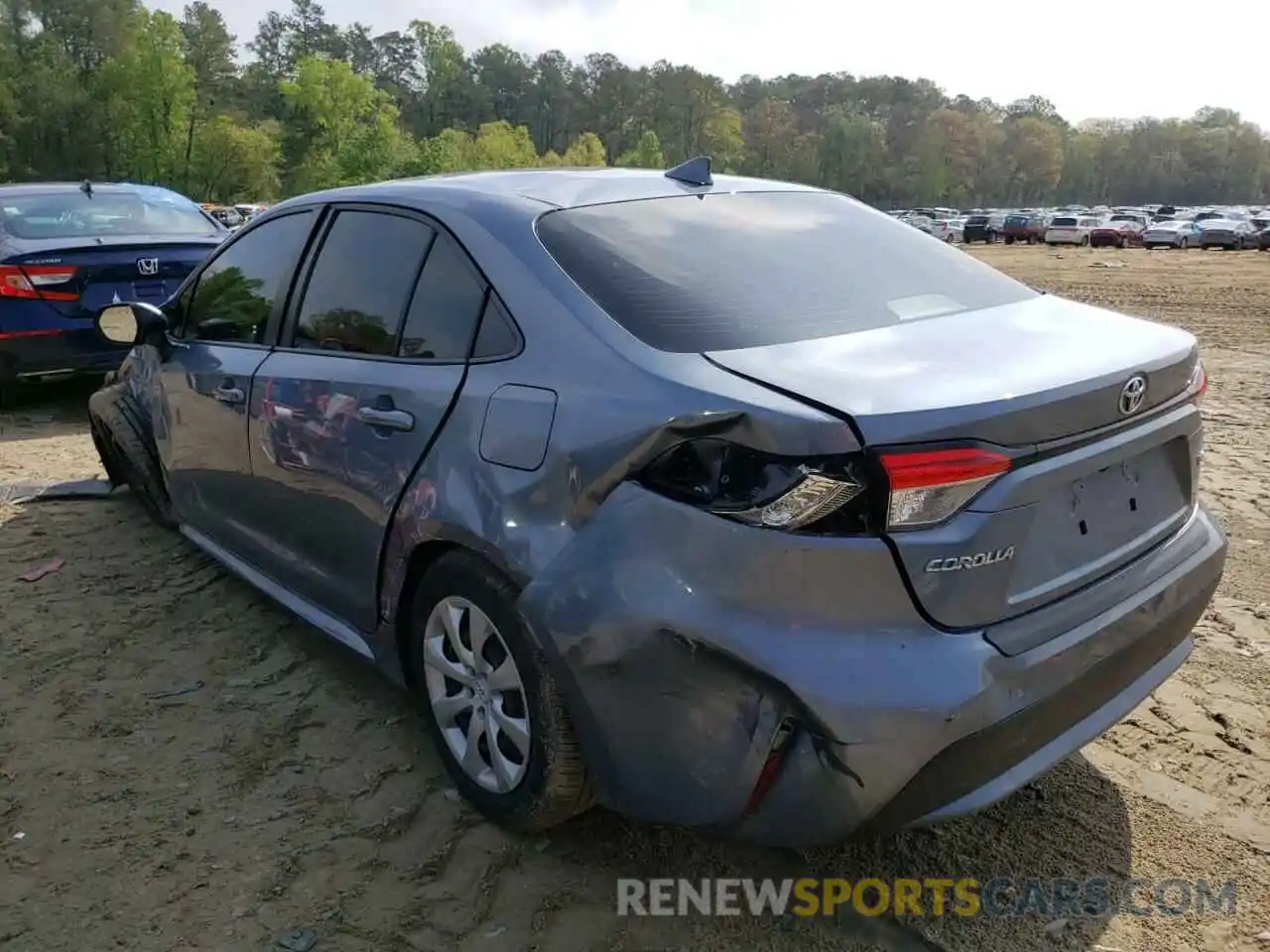 3 Photograph of a damaged car JTDEPRAE6LJ016119 TOYOTA COROLLA 2020