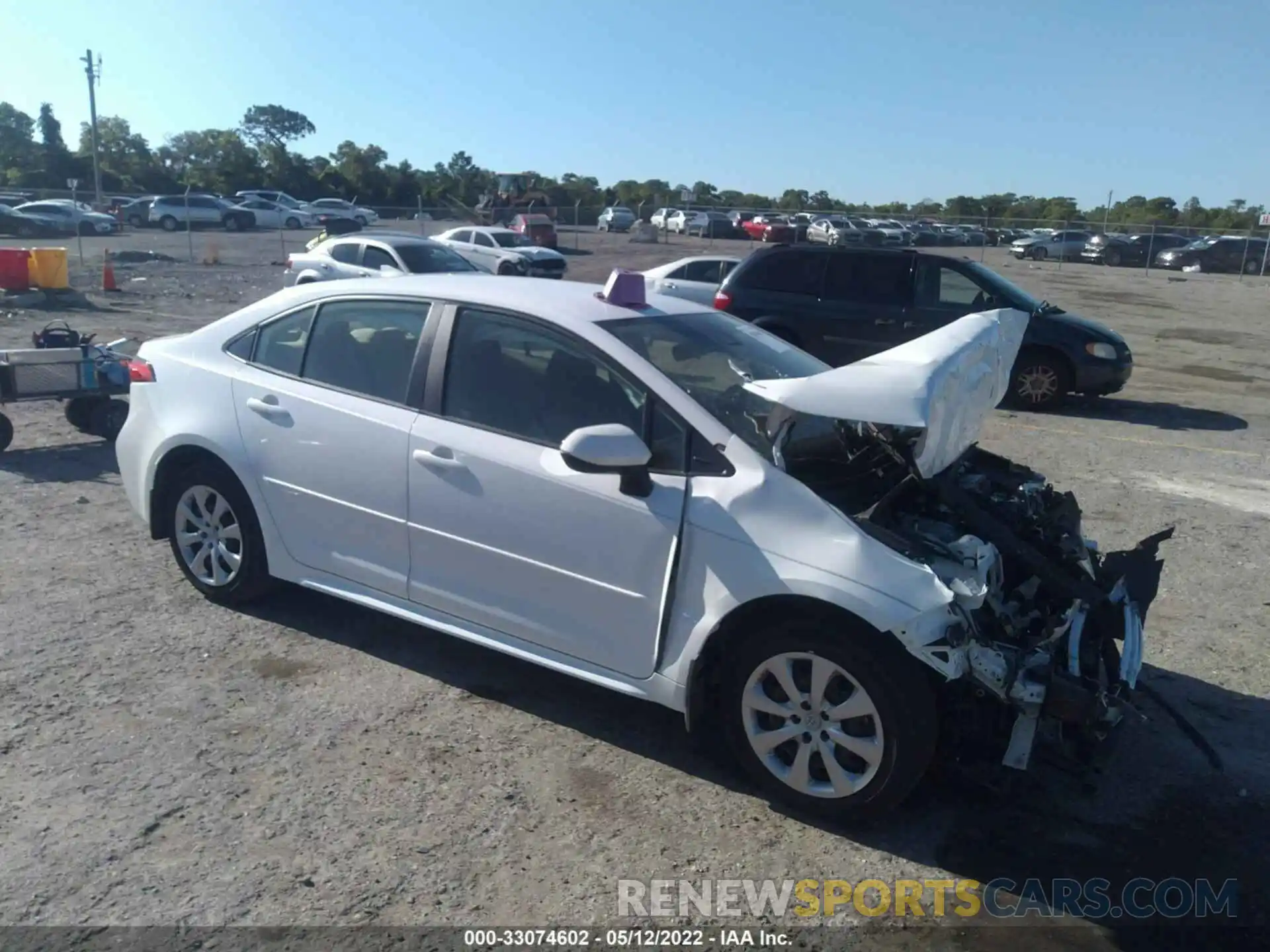 1 Photograph of a damaged car JTDEPRAE6LJ016315 TOYOTA COROLLA 2020