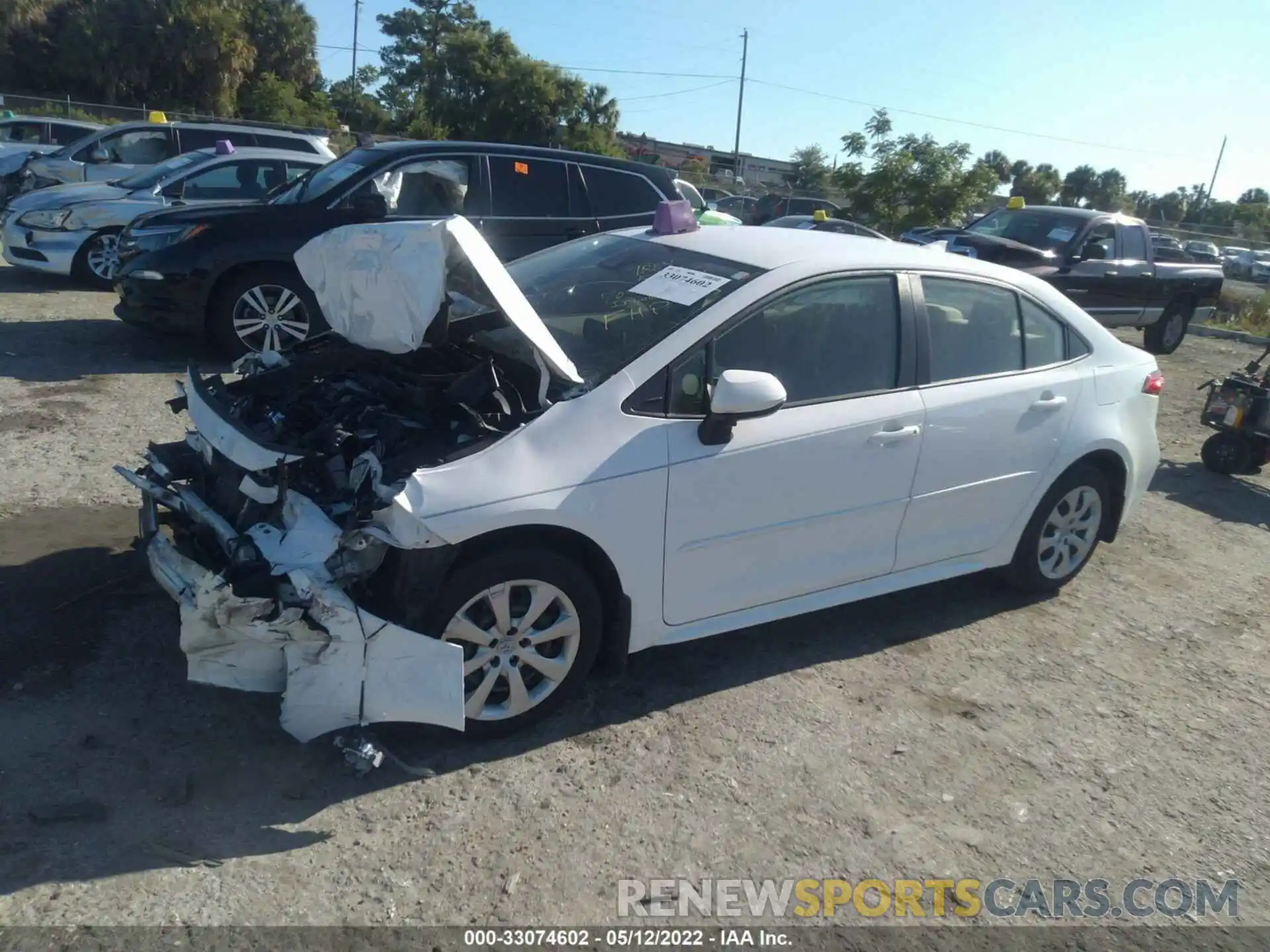 2 Photograph of a damaged car JTDEPRAE6LJ016315 TOYOTA COROLLA 2020