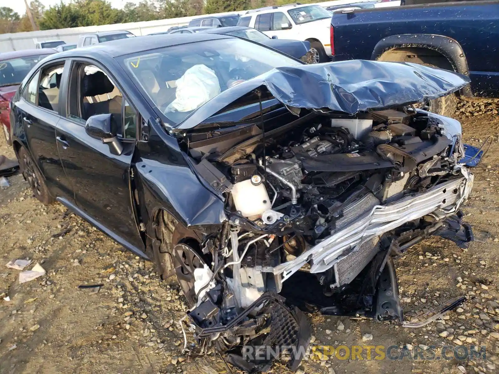 1 Photograph of a damaged car JTDEPRAE6LJ016685 TOYOTA COROLLA 2020