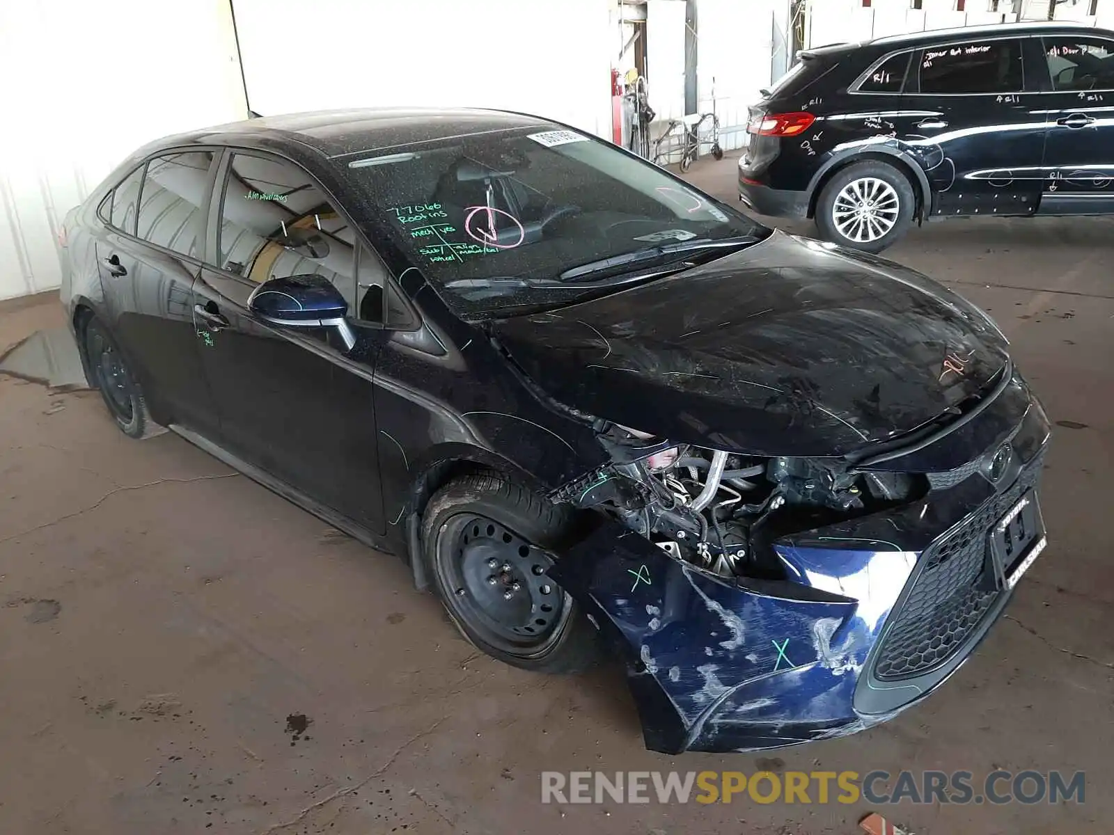 1 Photograph of a damaged car JTDEPRAE6LJ016833 TOYOTA COROLLA 2020